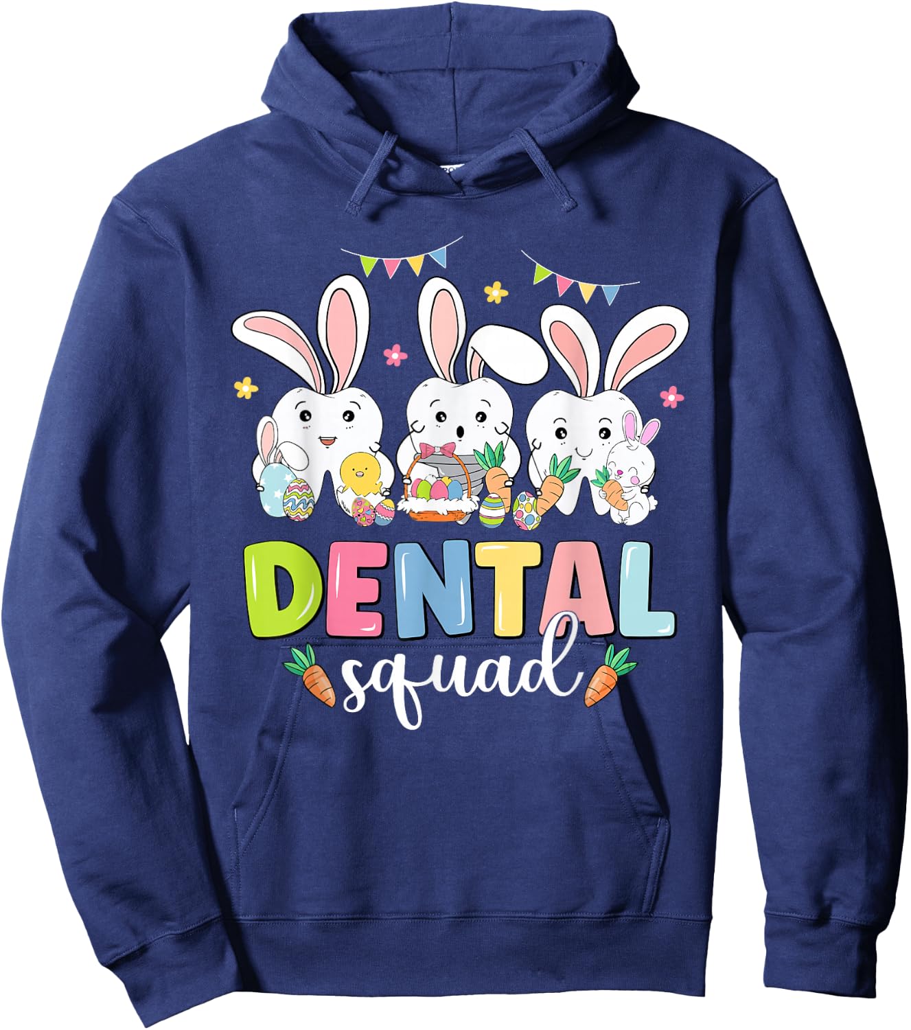 Dental Squad Easter Day Funny Tooth Dental Assistant Dentist Hoodie - Hoodie | Navy