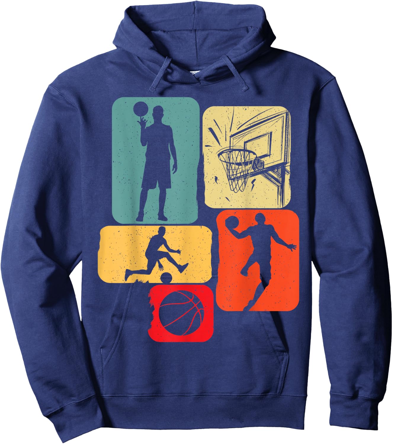 Basketball Basketball Player Basketball Fan Basketball Player Retro Basketball Hoodie - Hoodie | Navy