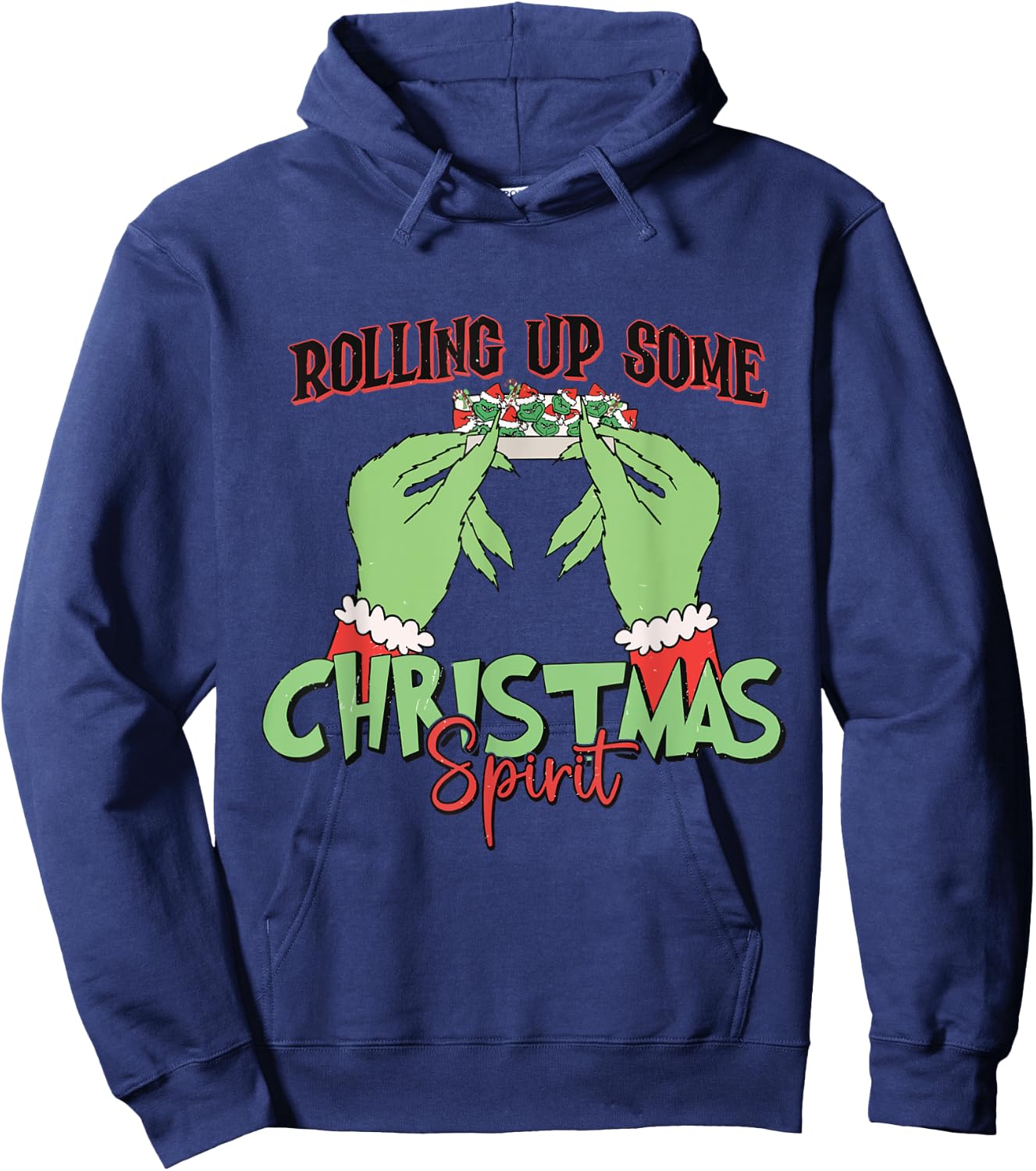 Rolling Up Some Christmas Spirit Xmas Tree Cakes Hoodie - Hoodie | Navy