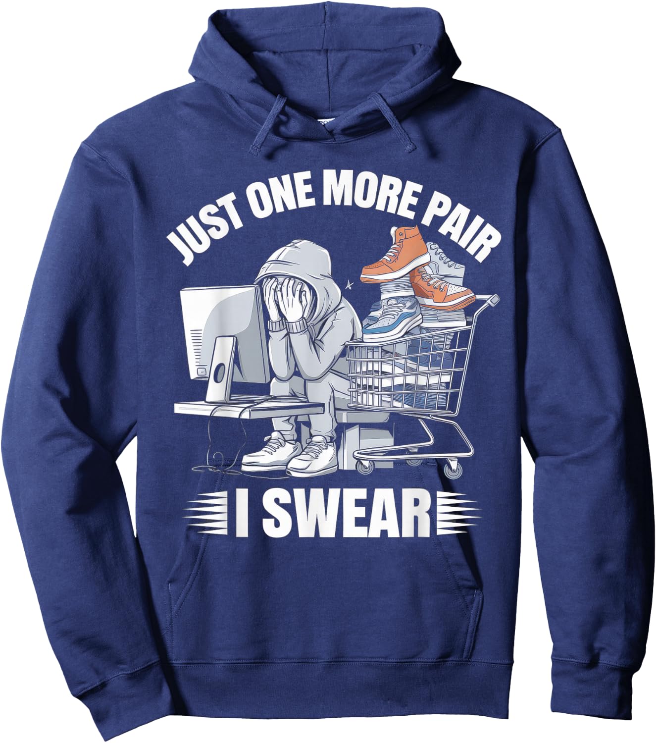 Sneaker Sneakerhead Streetwear Urban Hoodie - Hoodie | Navy