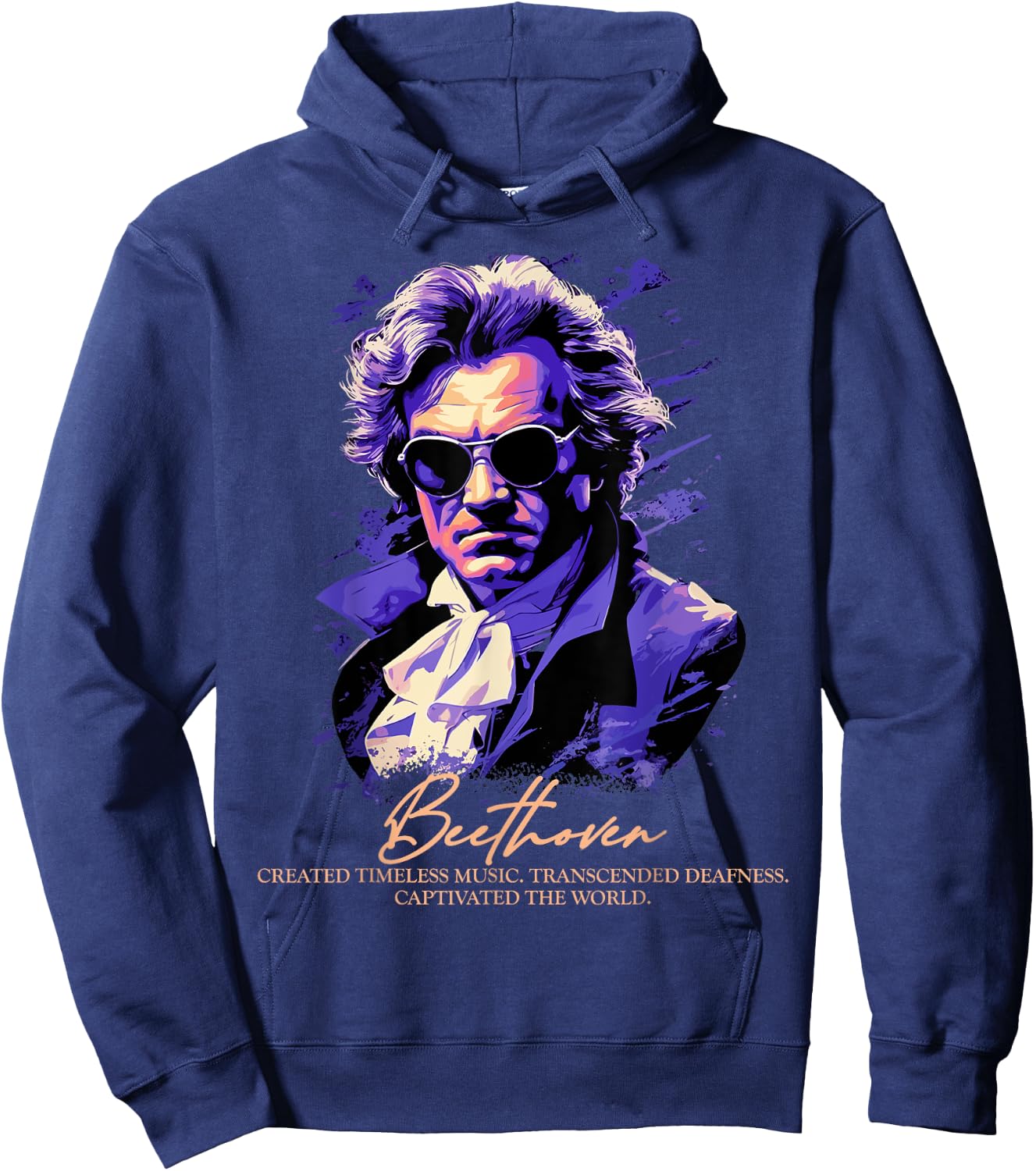 Ludwig van Beethoven Symphony Composer Transcended Deafness Hoodie - Hoodie | Navy