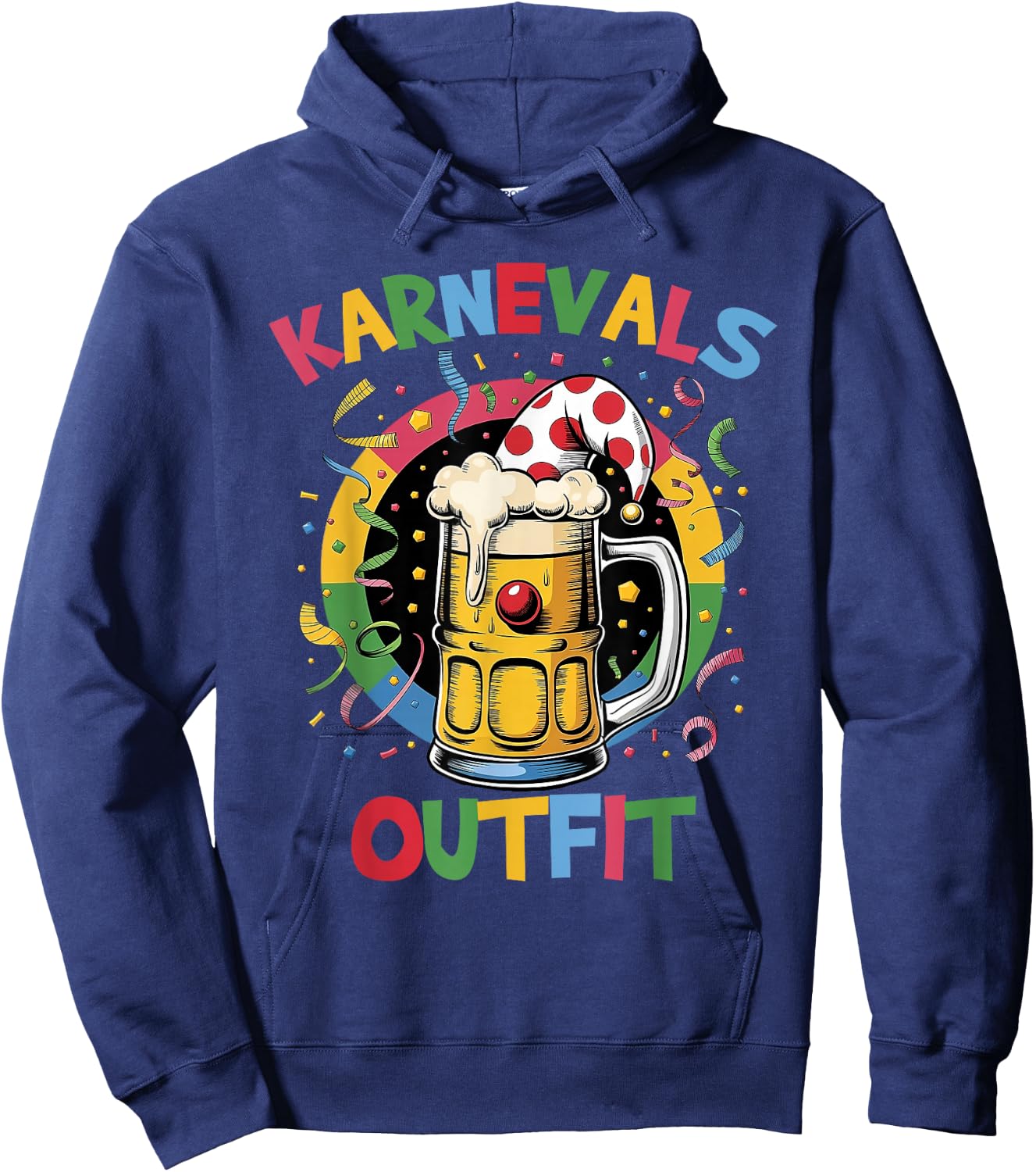 Carnival Costume Men's Funny Carnival Costume Beer Fancy Dress , black Hoodie - Hoodie | Navy