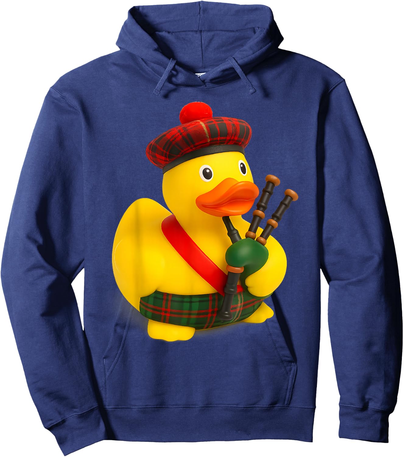 Scottish Bagpiper Rubber Duck Bagpipes Hoodie - Hoodie | Navy