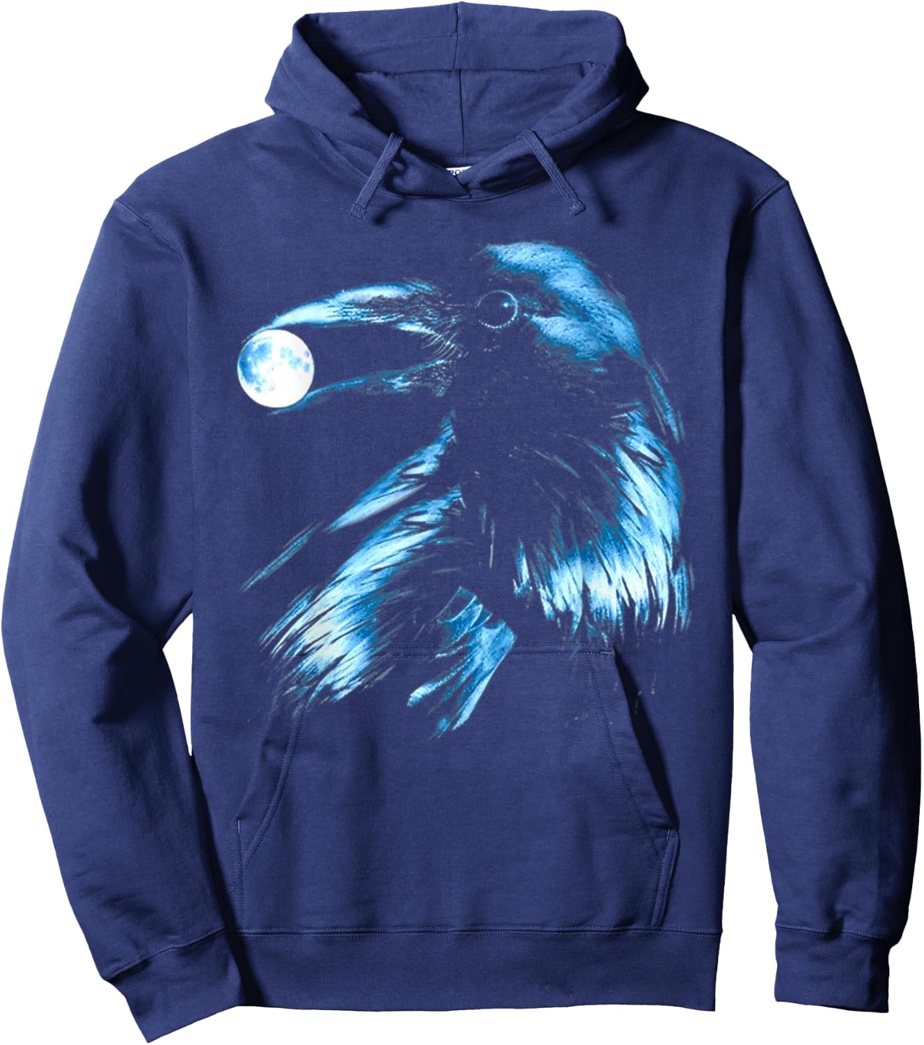 Raven Moon Valhalla North Myths Celtic Symbols Hoodie - Hoodie | Navy