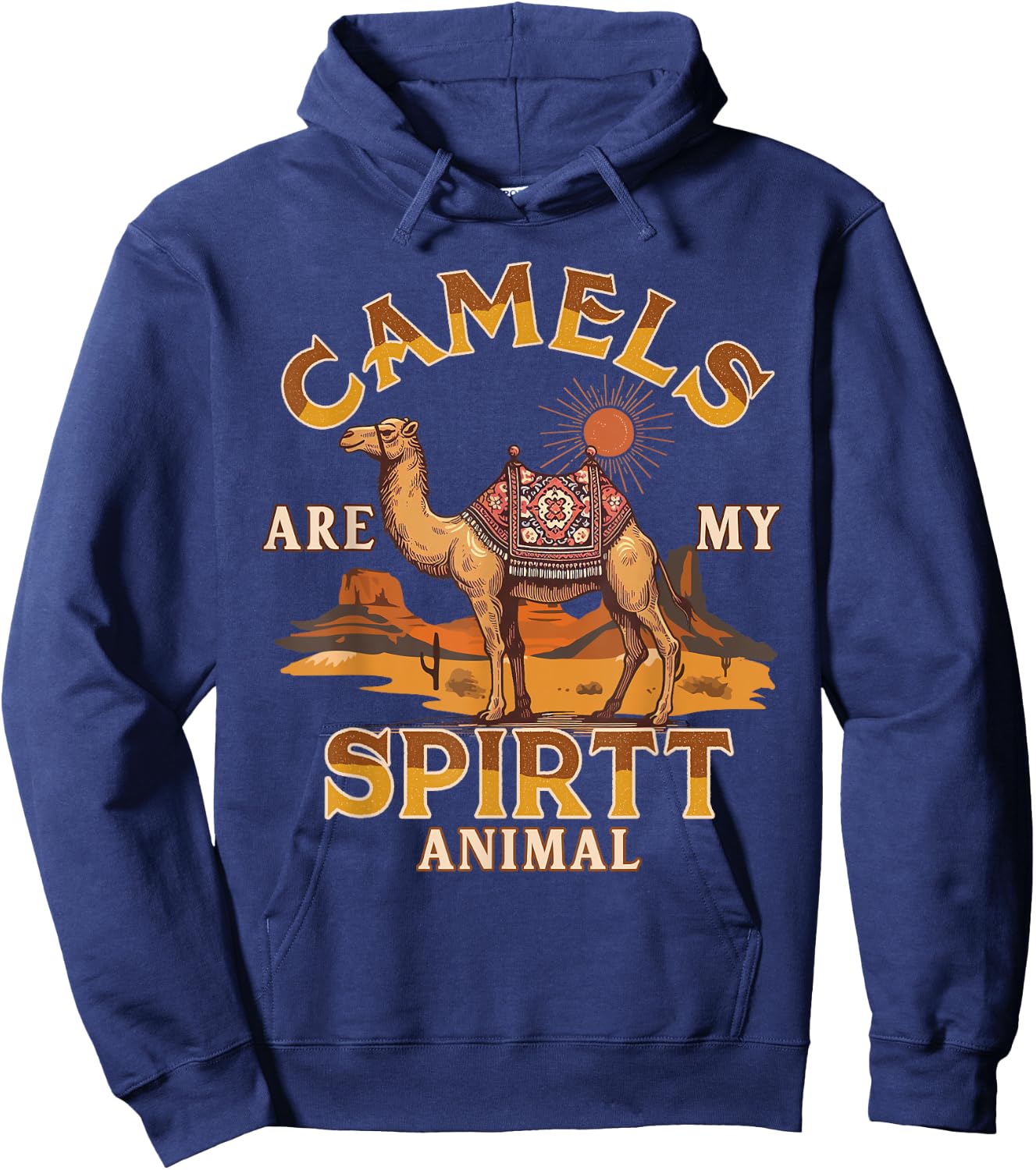 Camel Lover Desert Vibes Camels Are My Spirit Animal Hoodie - Hoodie | Navy