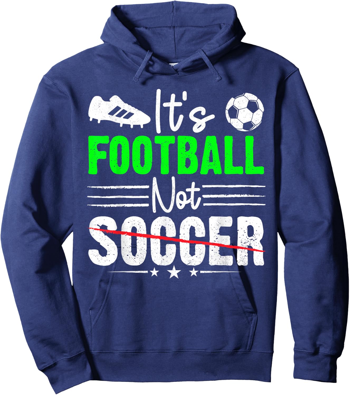 It's Football Nor Soccer Fan Training Funny Soccer Joke Pun Hoodie - Hoodie | Navy