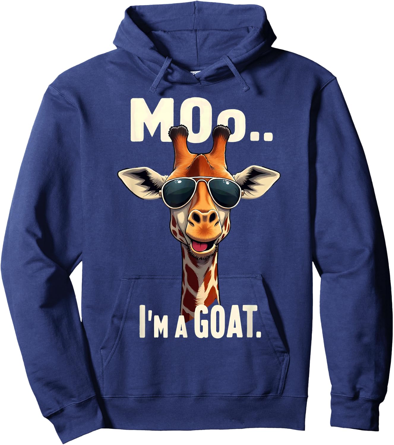 Cute Giraffe Lover Moo I'm A Goat Sunglasses Hoodie - Hoodie | Navy