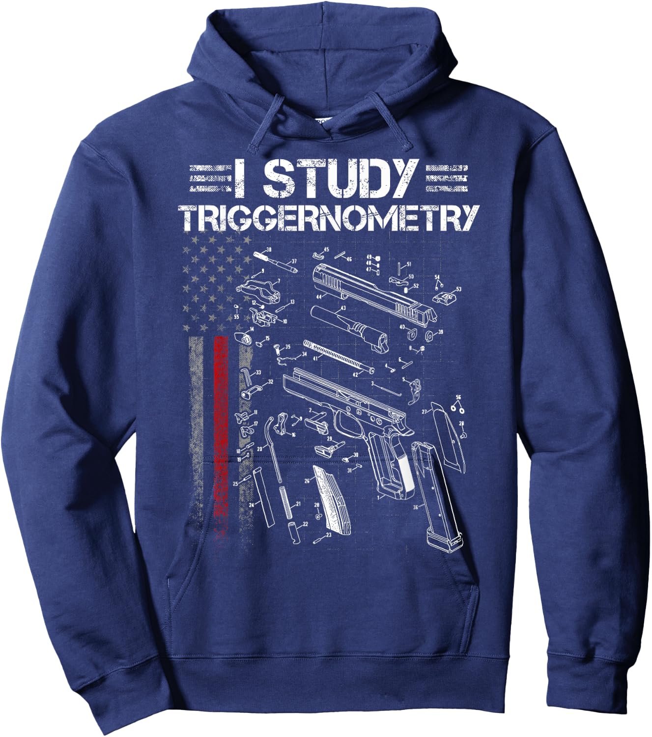 I Study Triggernometry Gun Veteran Christmas Hoodie - Hoodie | Navy