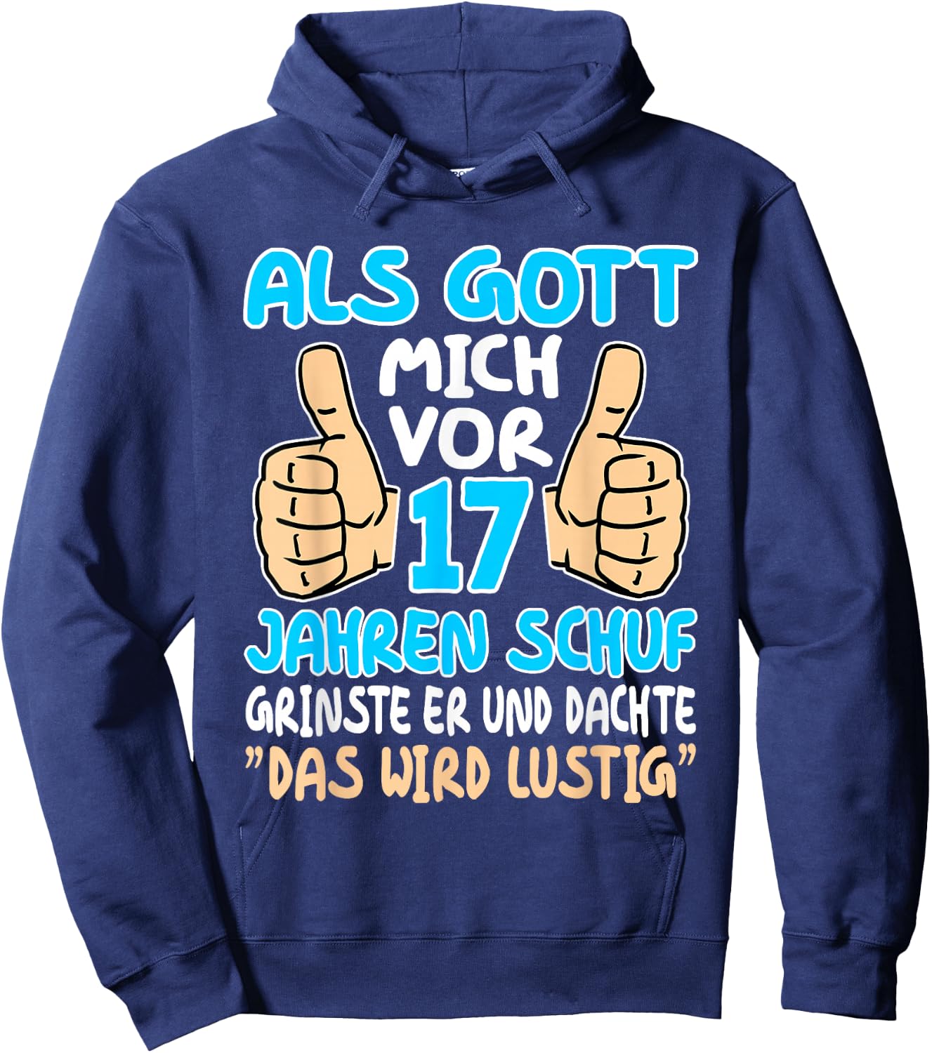 17th Birthday 17 Years Boy Girl Teenager 17 Years Old , black, s Hoodie - Hoodie | Navy