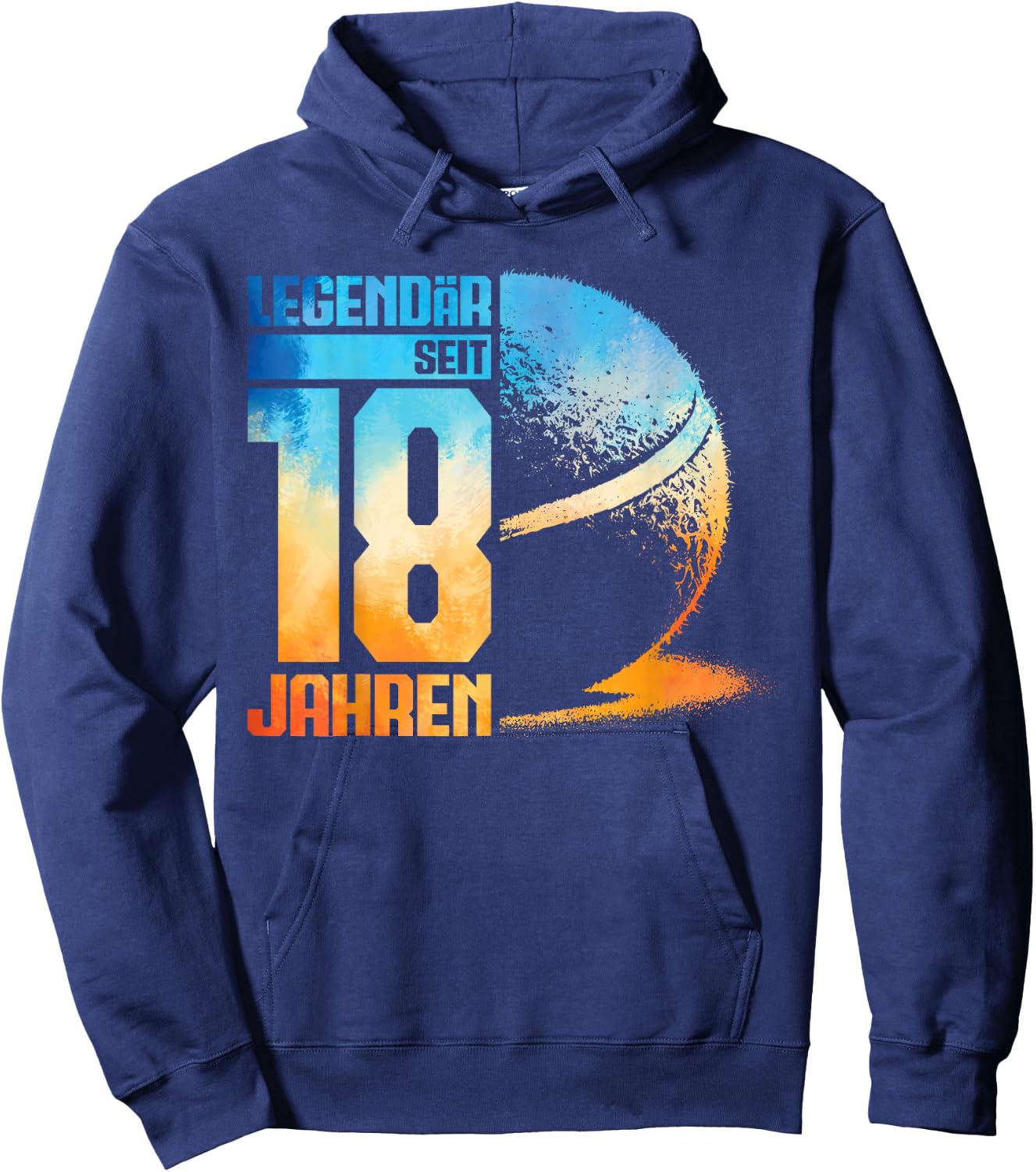 18th Birthday Decoration Tennis Player 18 Years Boy , black, S Hoodie - Hoodie | Navy