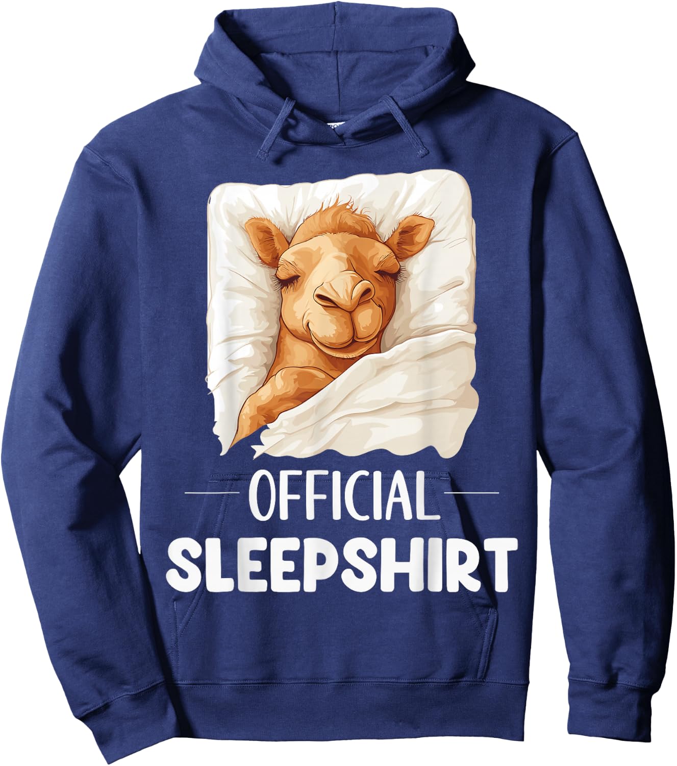 Official Sleepshirt Cute Sleeping Camel Animal Lovers Pajama Hoodie - Hoodie | Navy