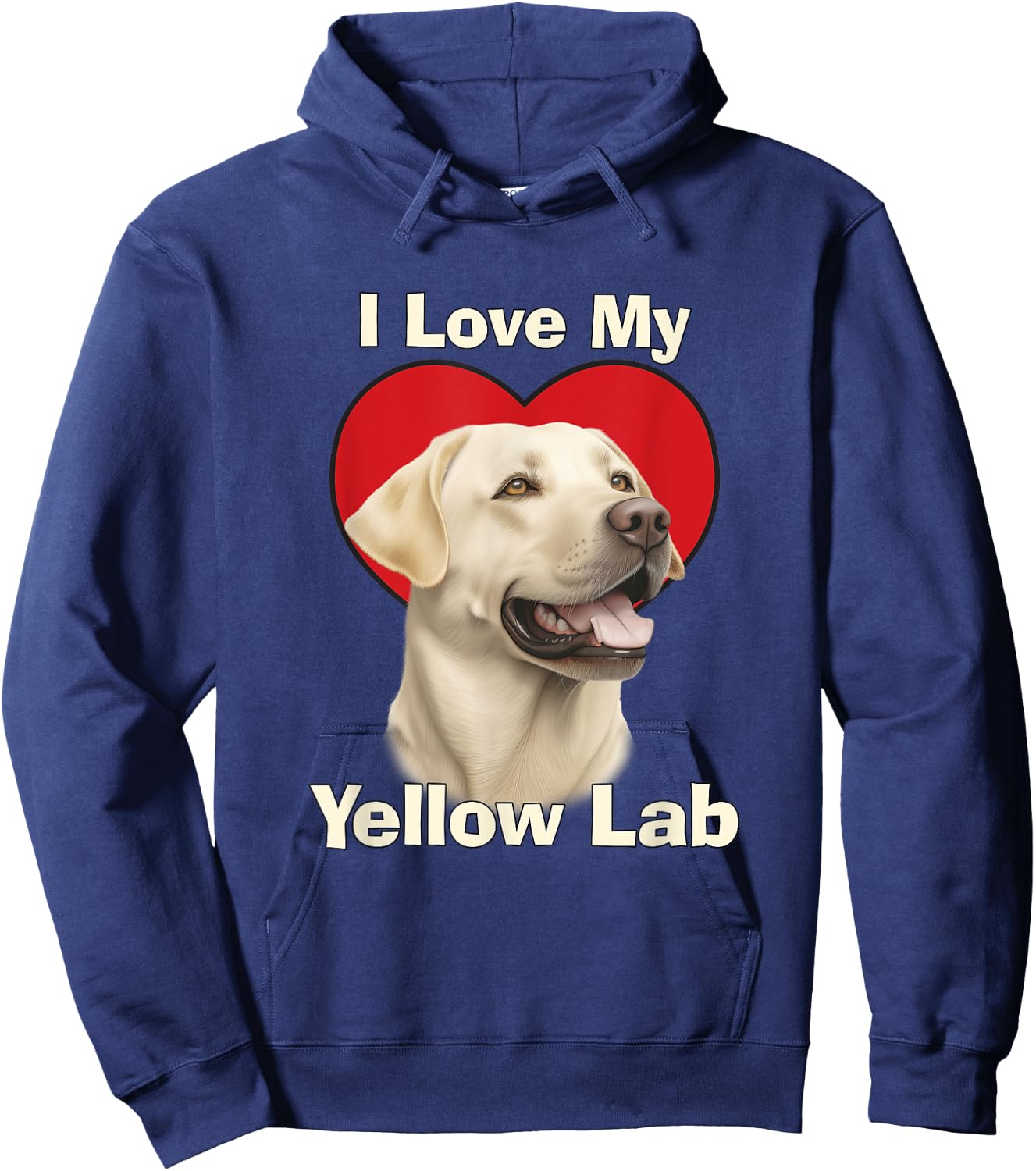 I Love My Yellow Lab Yellow Labrador Retriever Puppy Dog Women Kids Hoodie - Hoodie | Navy
