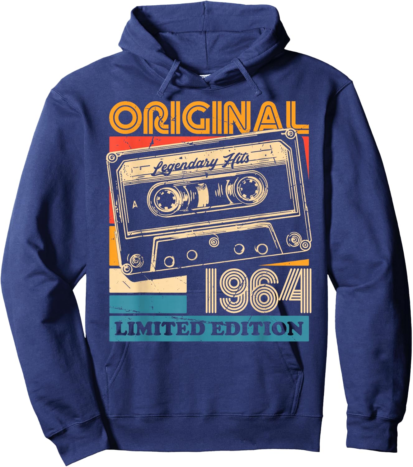 61th Birthday Retro Vintage 1964 Men Women Hoodie - Hoodie | Navy