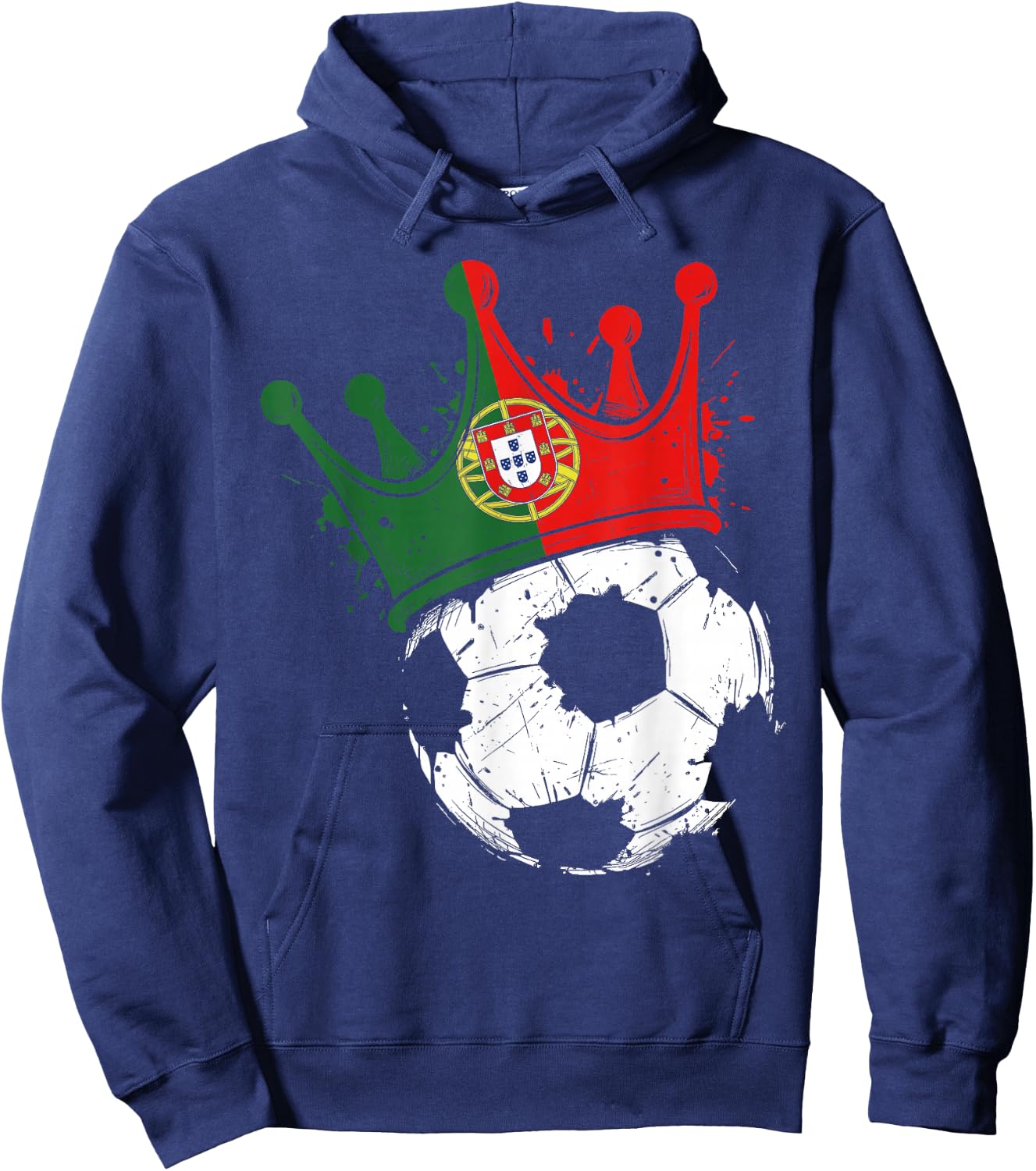 Portuguese Flag Novelty Portugal Hoodie - Hoodie | Navy