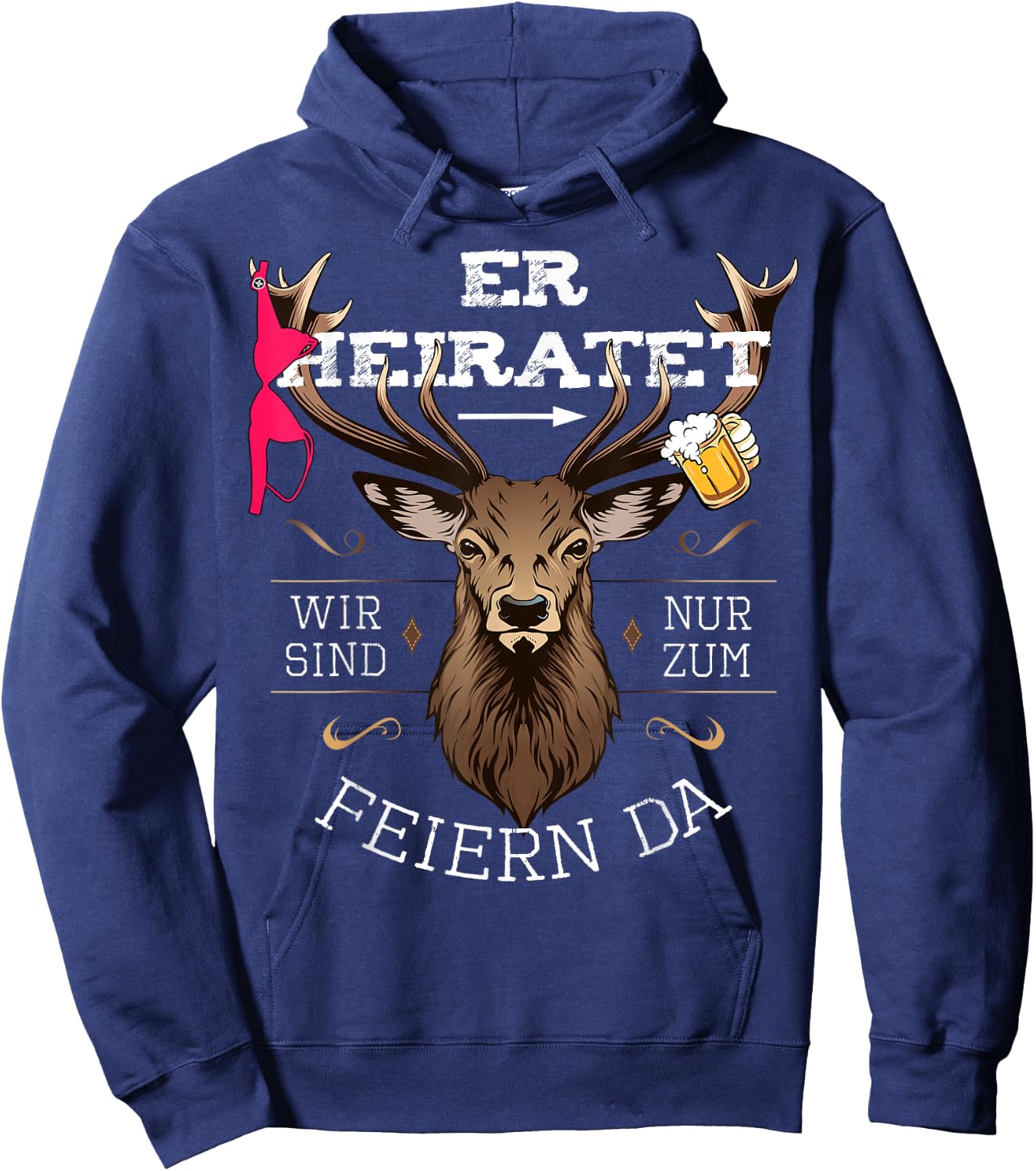JGA Männer Junggesellenabschied Polterer Poltern Hoodie - Hoodie | Navy