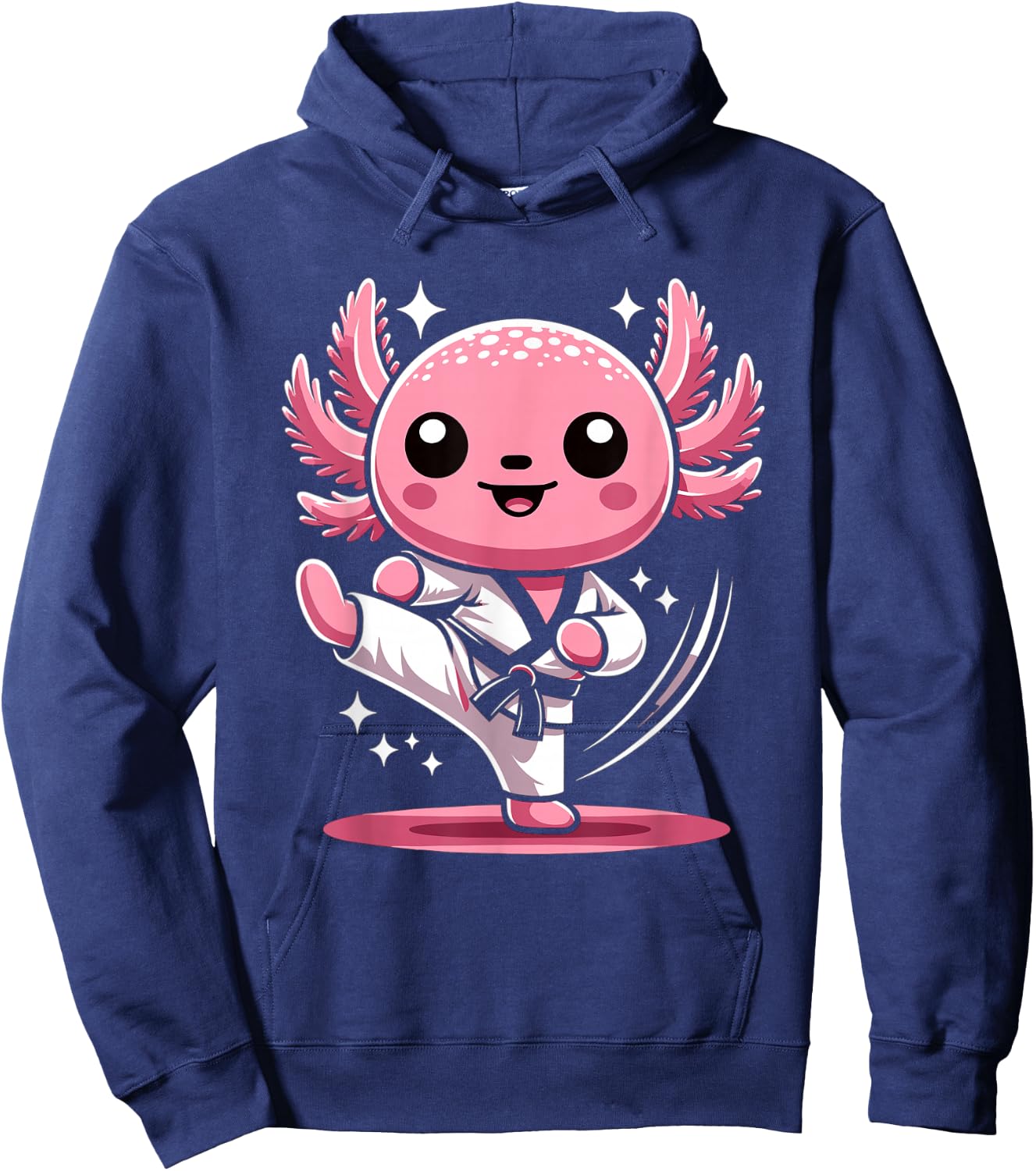 Karate Axolotl Martial Arts Taekwondo Kickboxing For Boys Hoodie - Hoodie | Navy