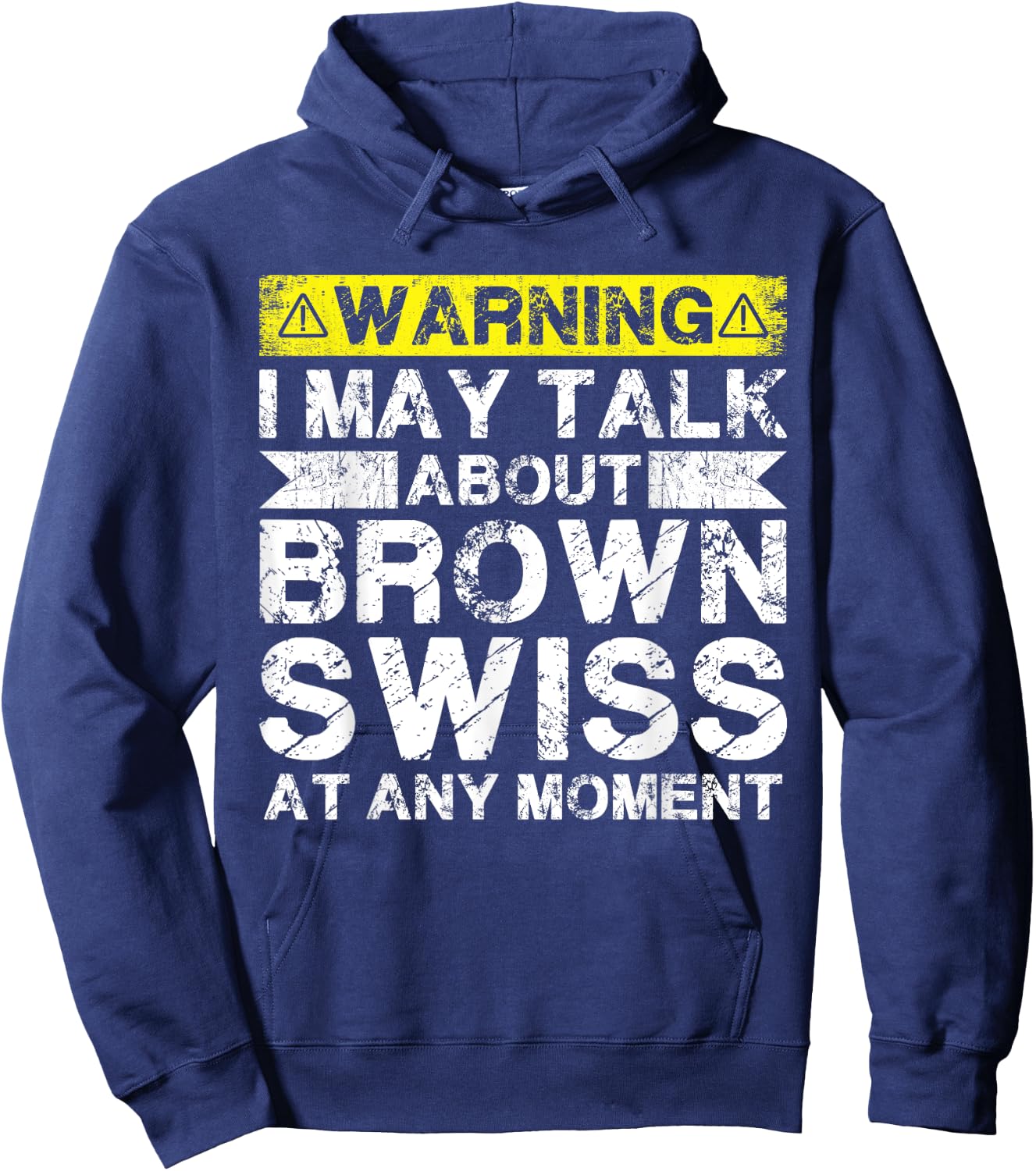Talk About Cow Rancher - Cattle Farmer Breeder Brown Swiss Hoodie - Hoodie | Navy