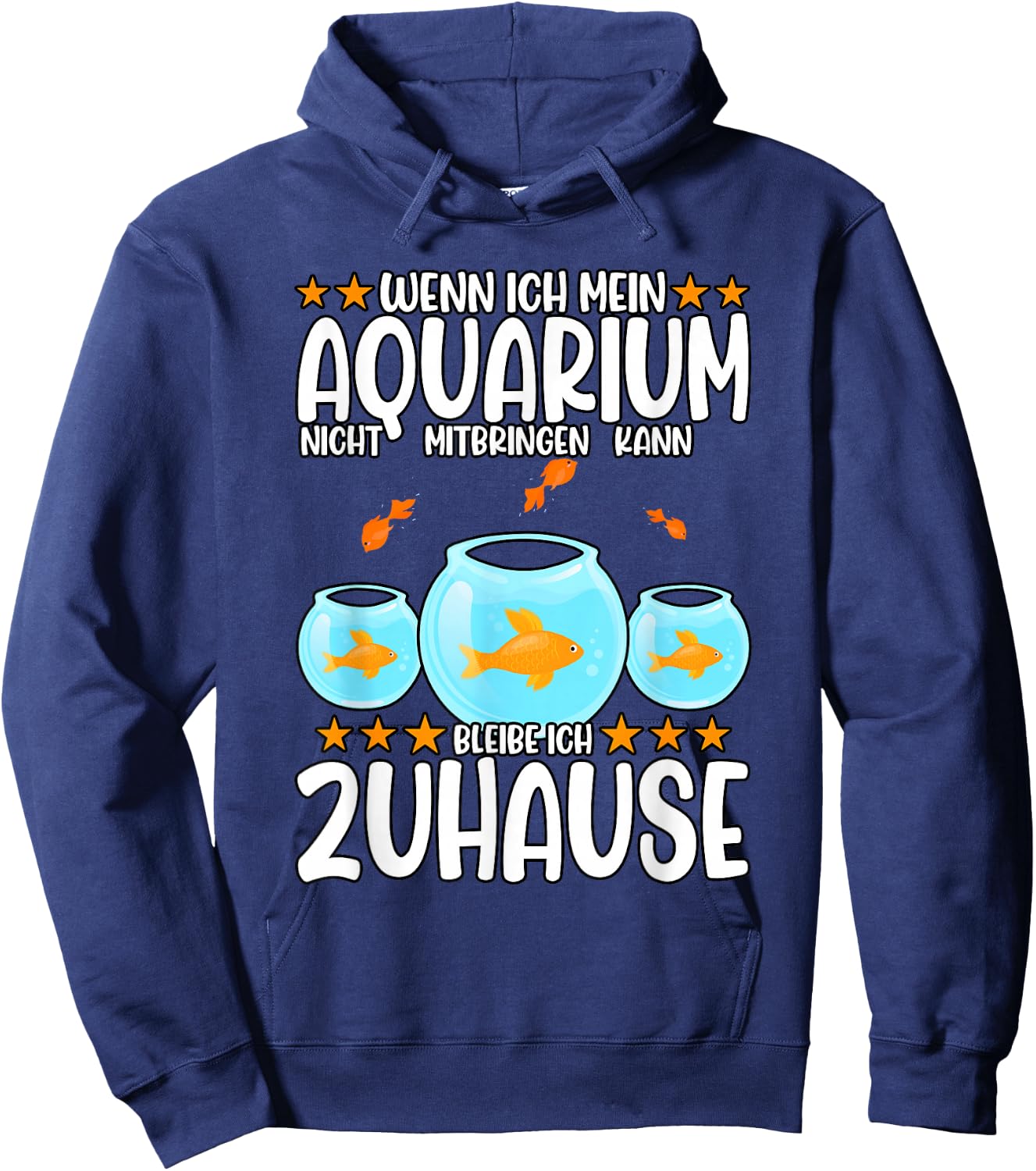 Aquarian , black Hoodie - Hoodie | Navy