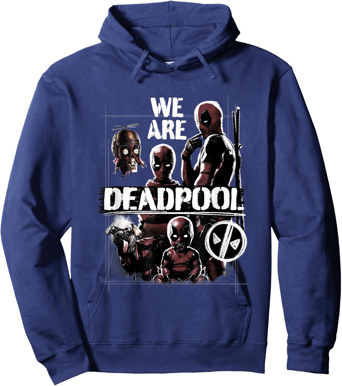 Marvel Deadpool & Wolverine We Are Deadpool Group Shot , Black, S Hoodie - Hoodie | Navy