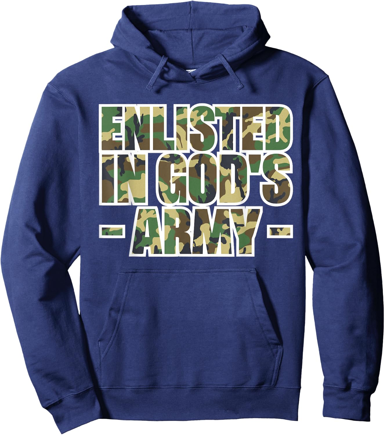 Enlisted In God's Army Hoodie - Hoodie | Navy