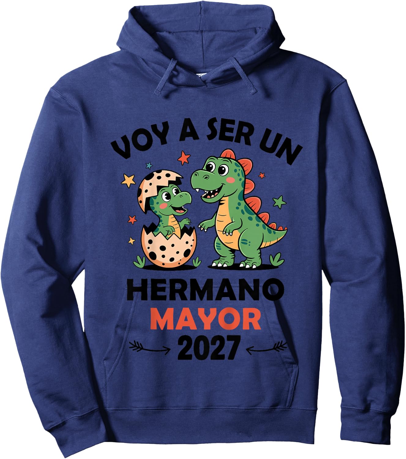 Kids Hermano Mayor 2027 Promoted to Big Brother Spanish Hoodie - Hoodie | Navy