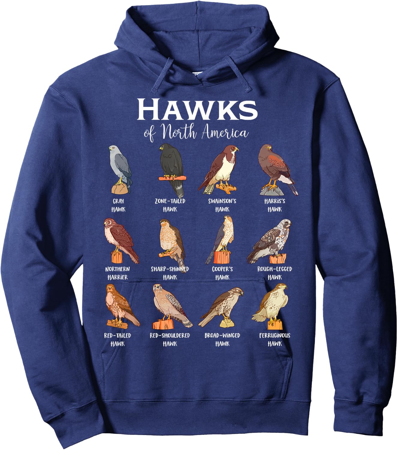 Hawks of North America Hoodie - Hoodie | Navy