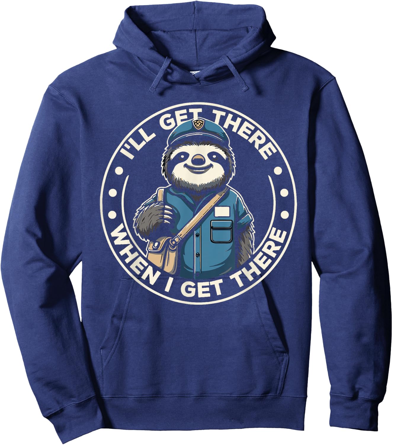 Sloth Postal Worker Funny Postman Mail Carrier Sloth Hoodie - Hoodie | Navy