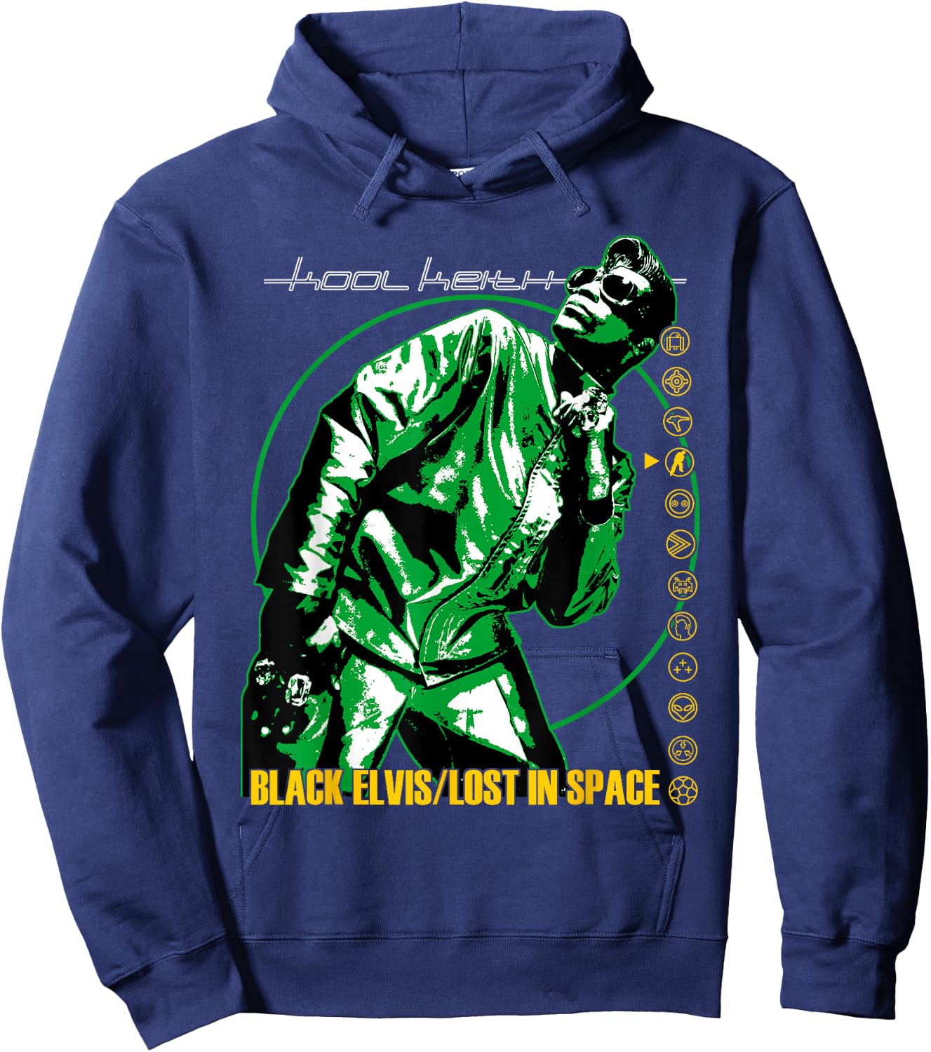 Control Industry - Kool Keith Verloren im Weltraum Schwarz Erwachsene S EU 16 V-Ausschnitt Kurzarm Polyester 100% Klassisch Exklusive Kool Keith-Design Hoodie - Hoodie | Navy