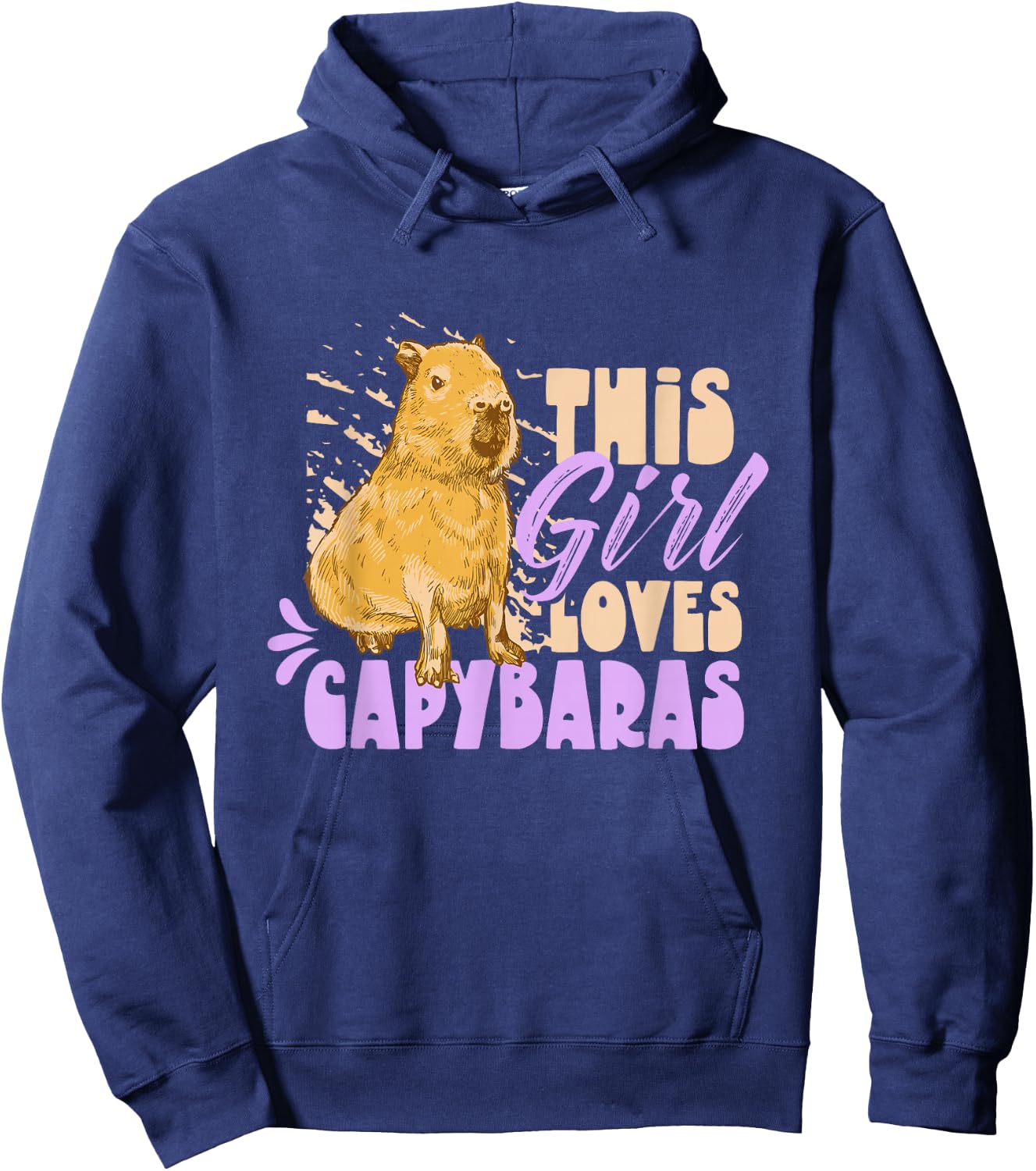 This Girl Loves Capybaras Capybara Water Pig Animal Hoodie - Hoodie | Navy