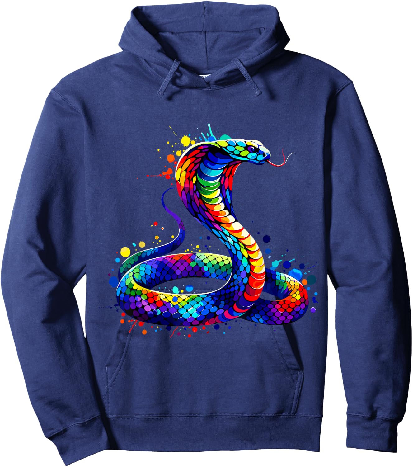 Splash Art Cobra Snake Cobras Hoodie - Hoodie | Navy