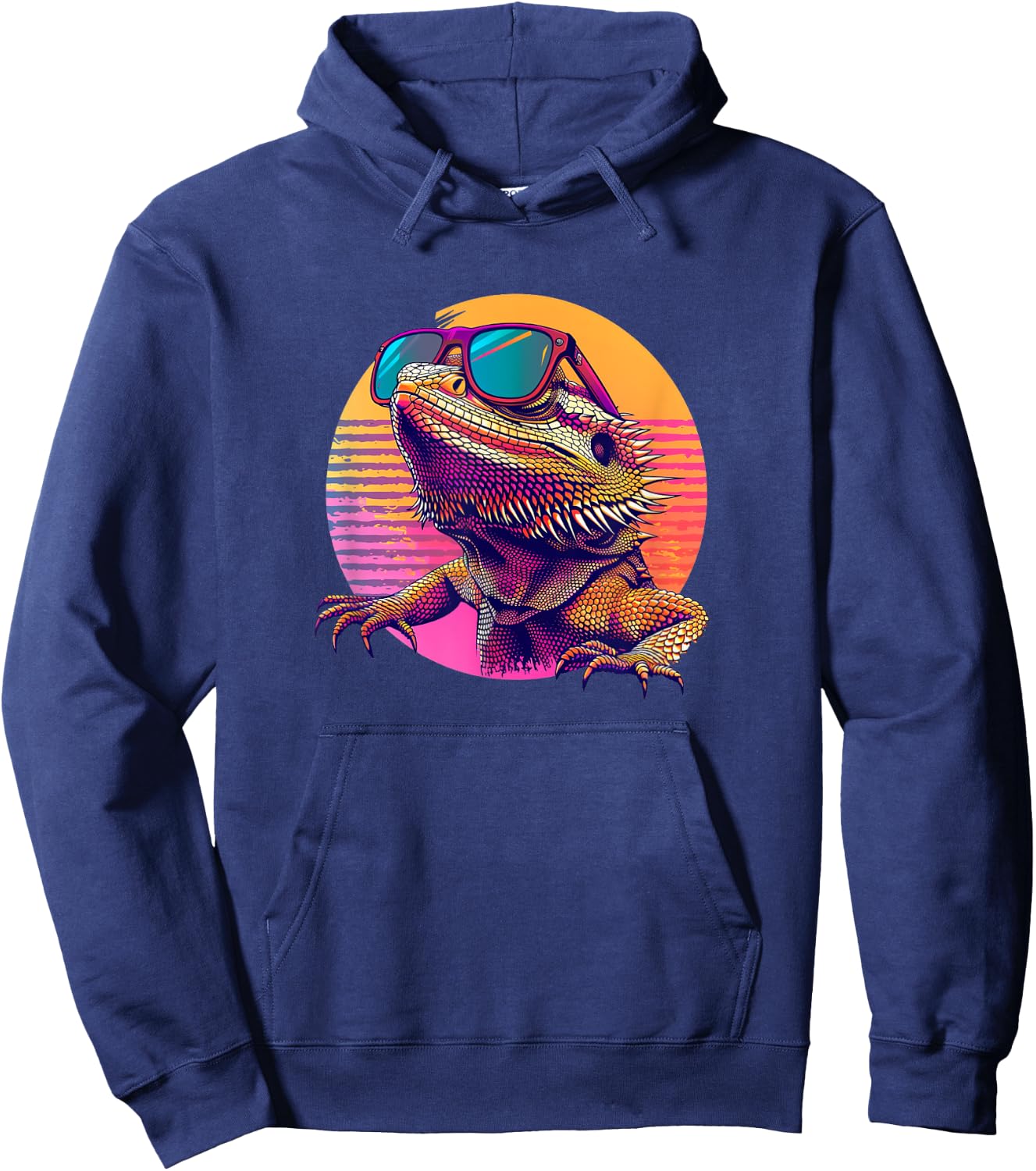 Tiny Dinosaur Retro Vintage Bearded Dragon Lover Hoodie - Hoodie | Navy