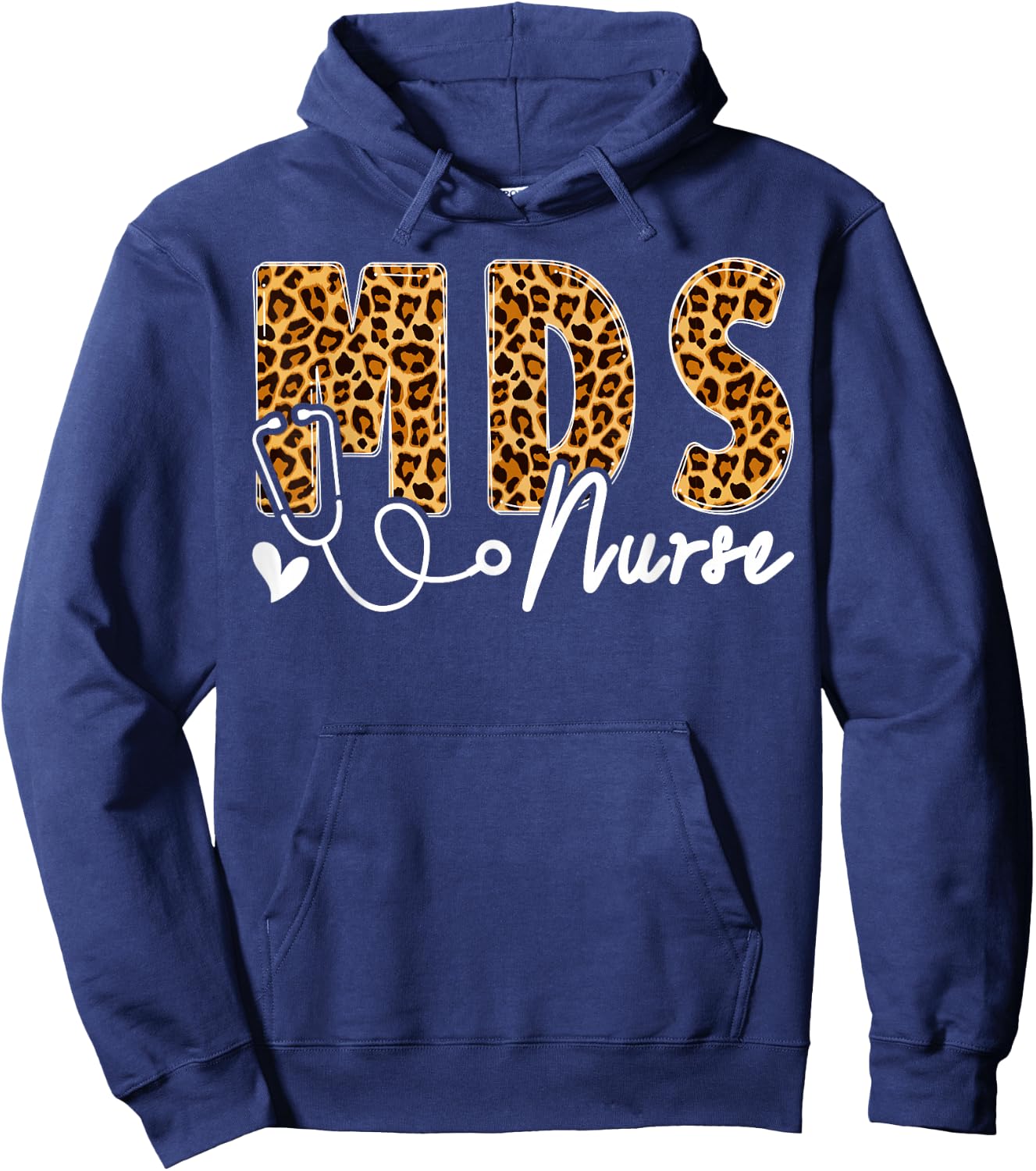 MDS Nurse Leopard Hoodie - Hoodie | Navy