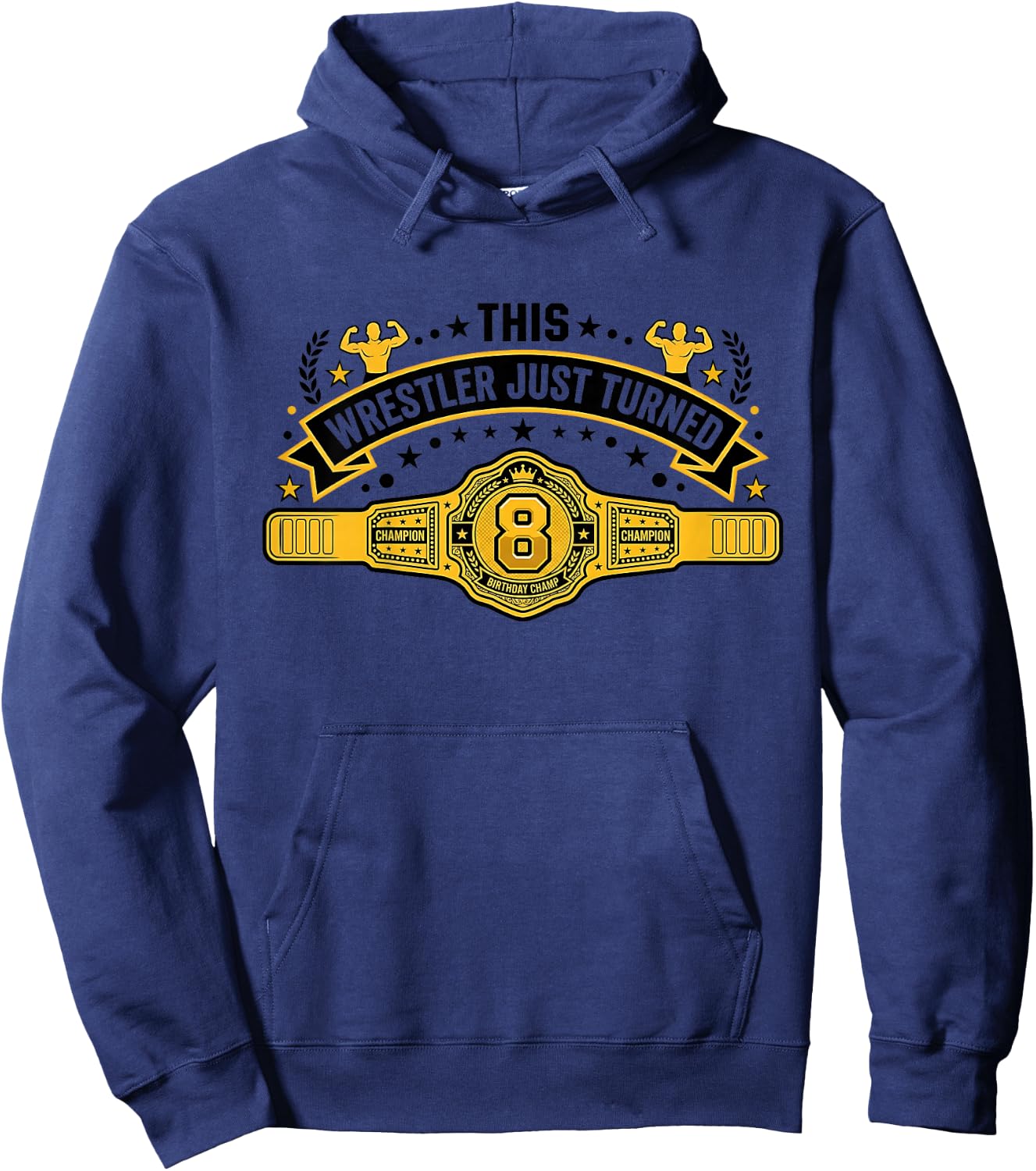 8th Wrestling Birthday This Wrestler Just Turned Eight Hoodie - Hoodie | Navy