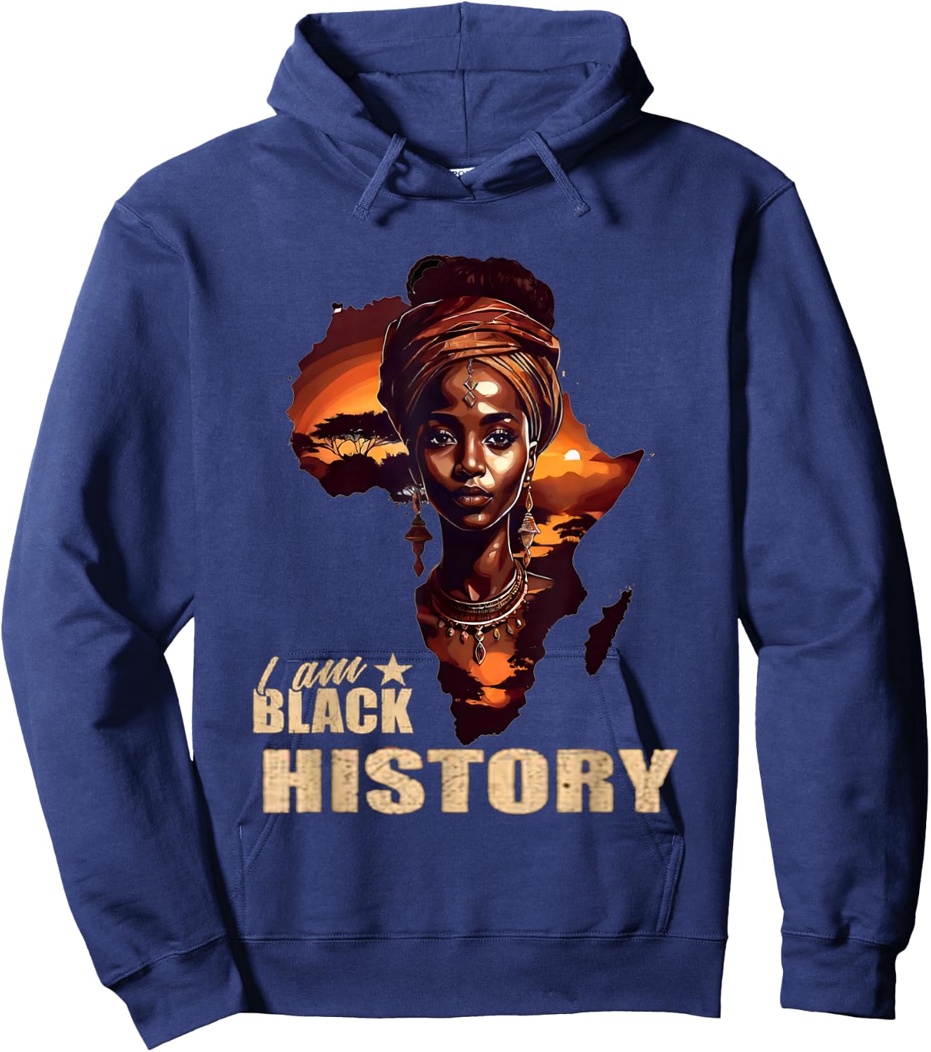 Black History Month Afrikanische Frau, Mädchen und Kinder Hoodie - Hoodie | Navy