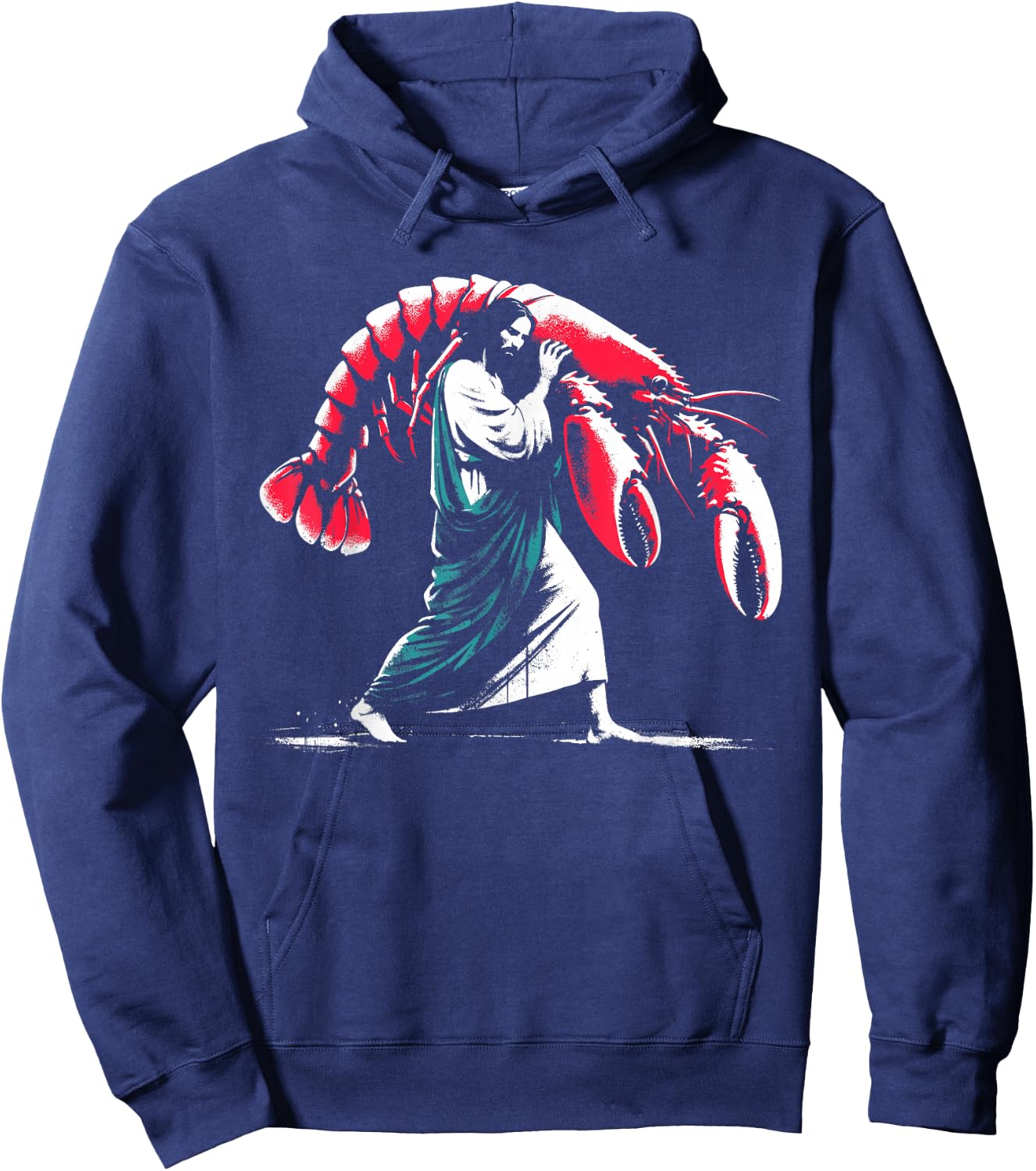 Jesus Caught Lobster - Funny Christian Lobster Lover Hoodie - Hoodie | Navy