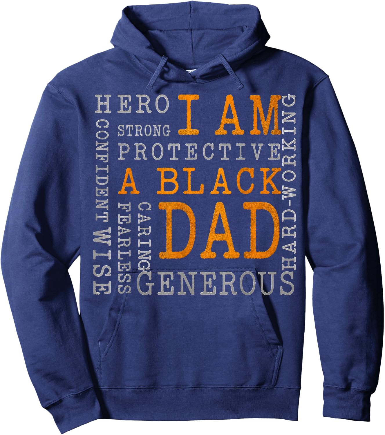 Black Father King Fathers Day Dad Matter Husband Dope Leader Hoodie - Hoodie | Navy