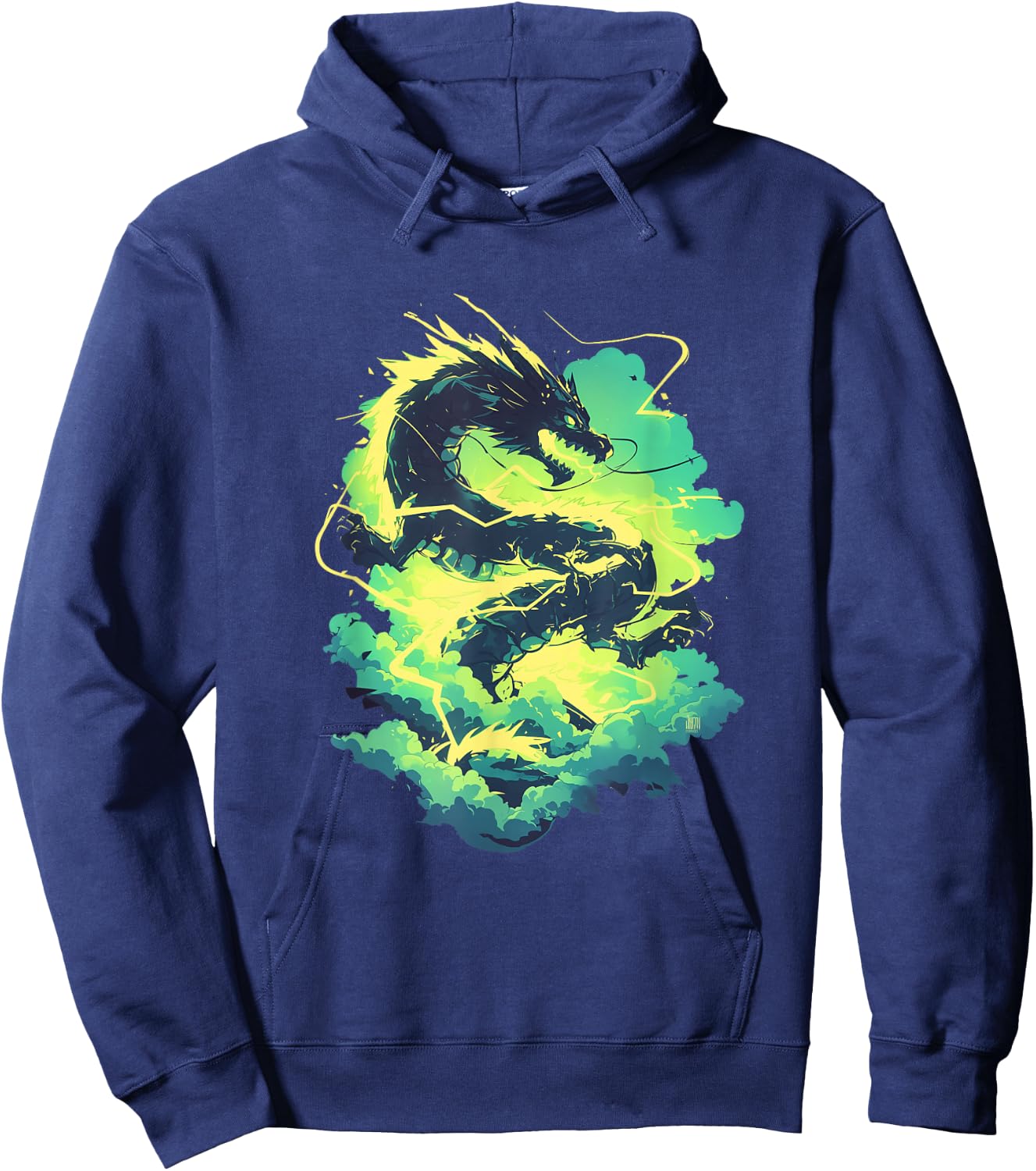 Ethereal Dragon: Protector of the Cloud Realms Hoodie - Hoodie | Navy