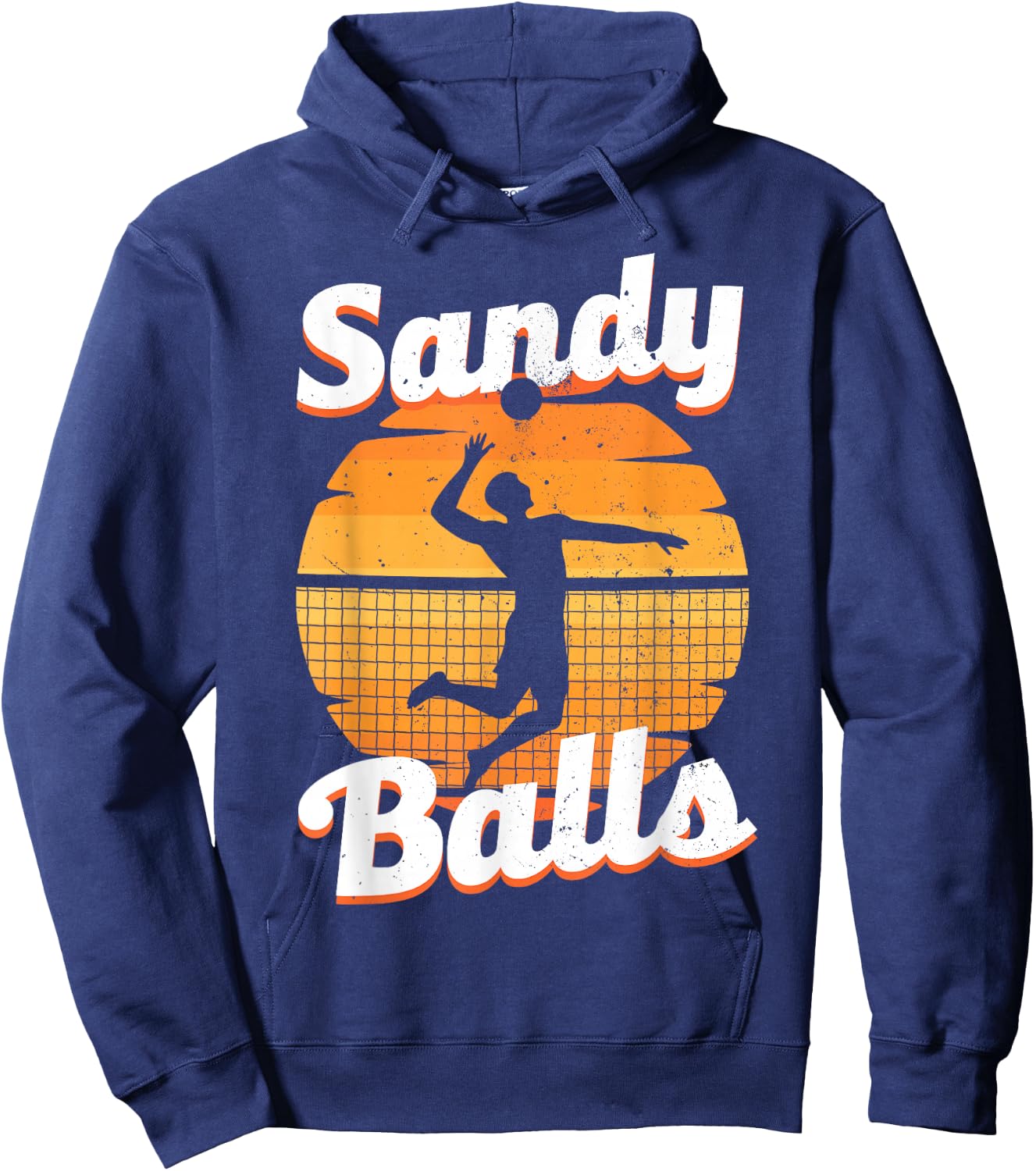 Funny Beach Volleyball Art Women Beach Volley Player Hoodie - Hoodie | Navy