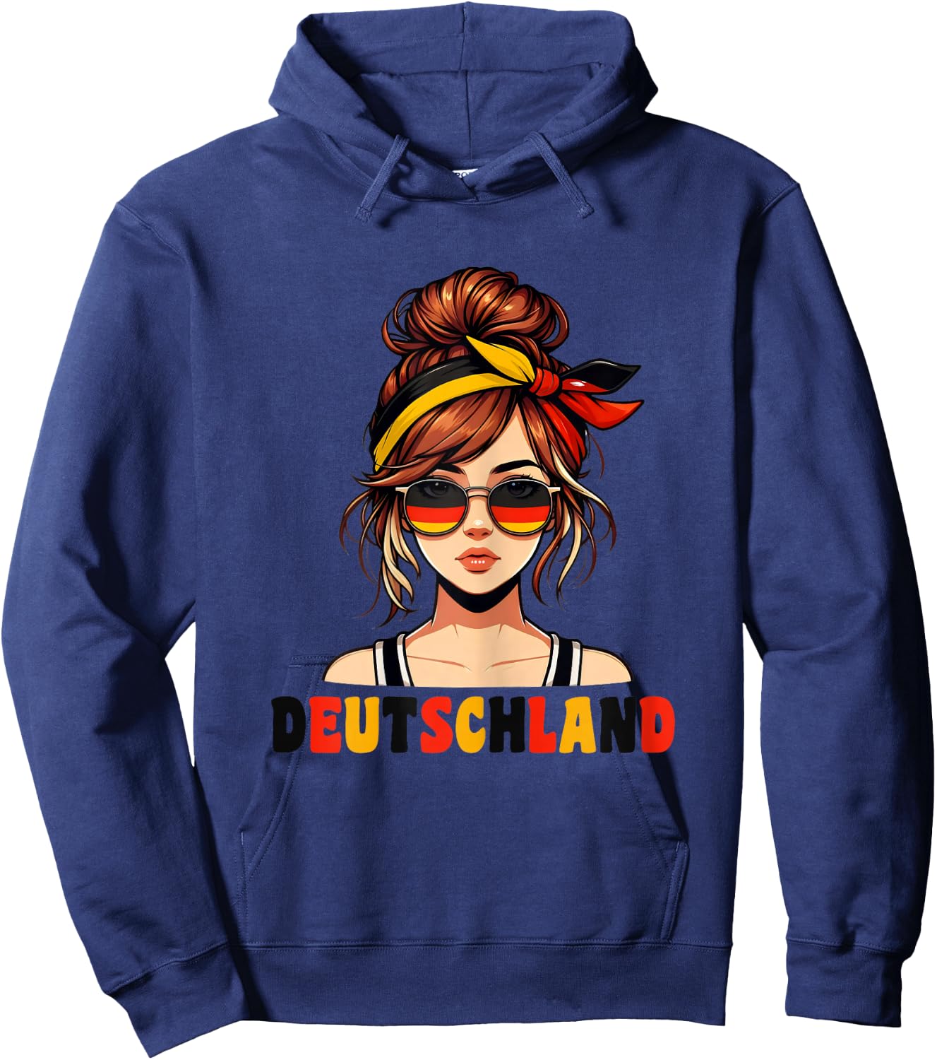 Deutschland Damen Frau Deutsch Deutsches Mädchen Damen Girl Hoodie - Hoodie | Navy