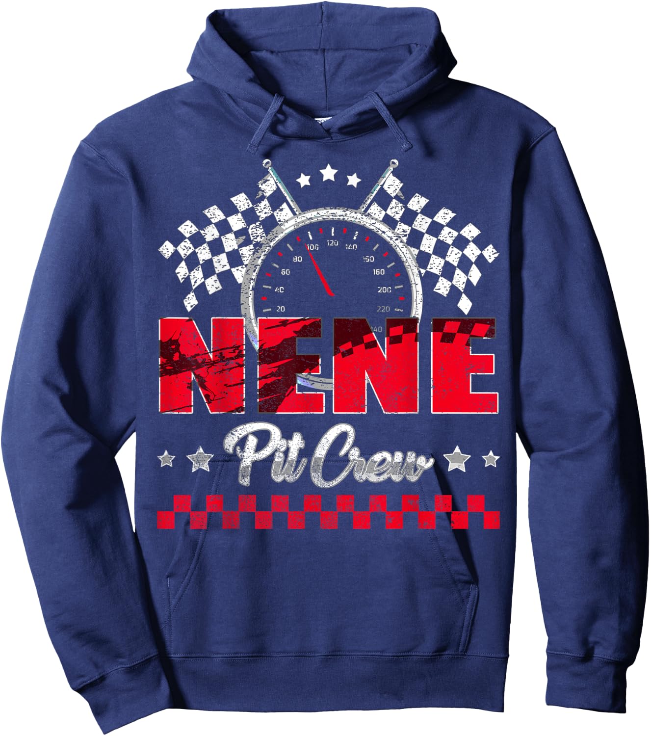 Race Car Birthday Party Racing Family Nene Pit Crew Hoodie - Hoodie | Navy