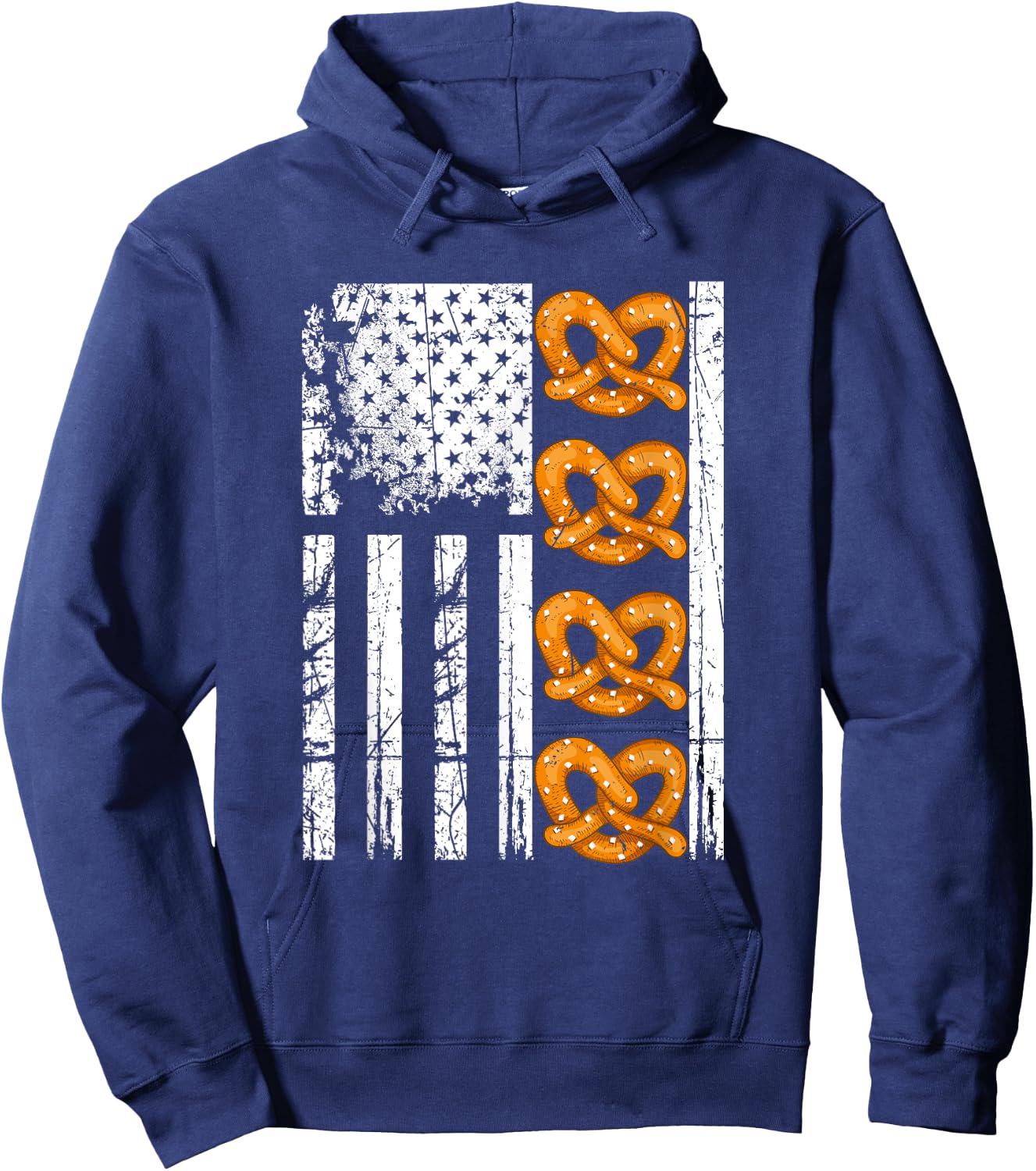 I Love Pretzels for Pretzel Day Funny Office Wear Gifts Hoodie - Hoodie | Navy