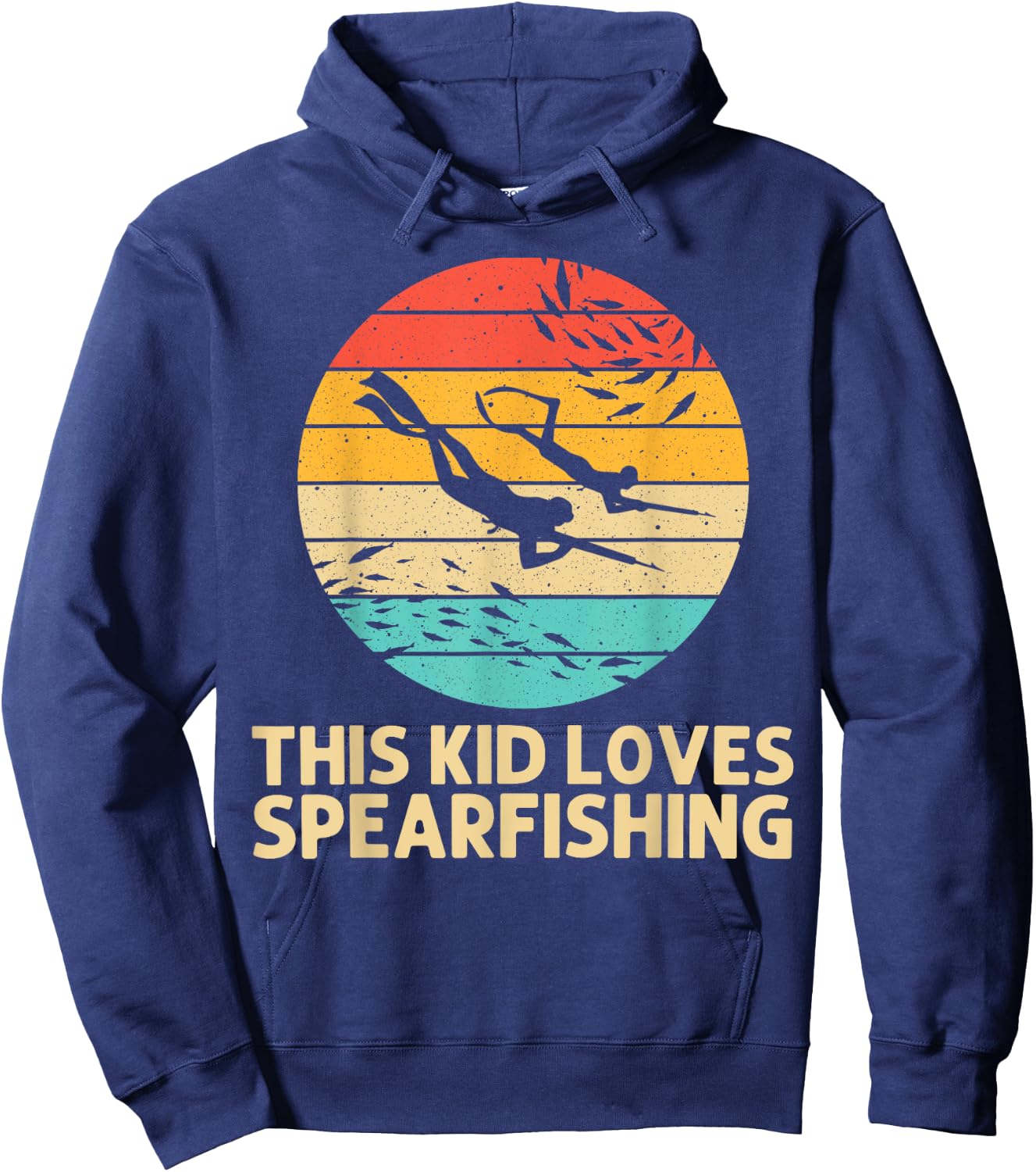 Cool Spearfishing For Kids Boys Ocean Diving Spear Fishing Hoodie - Hoodie | Navy
