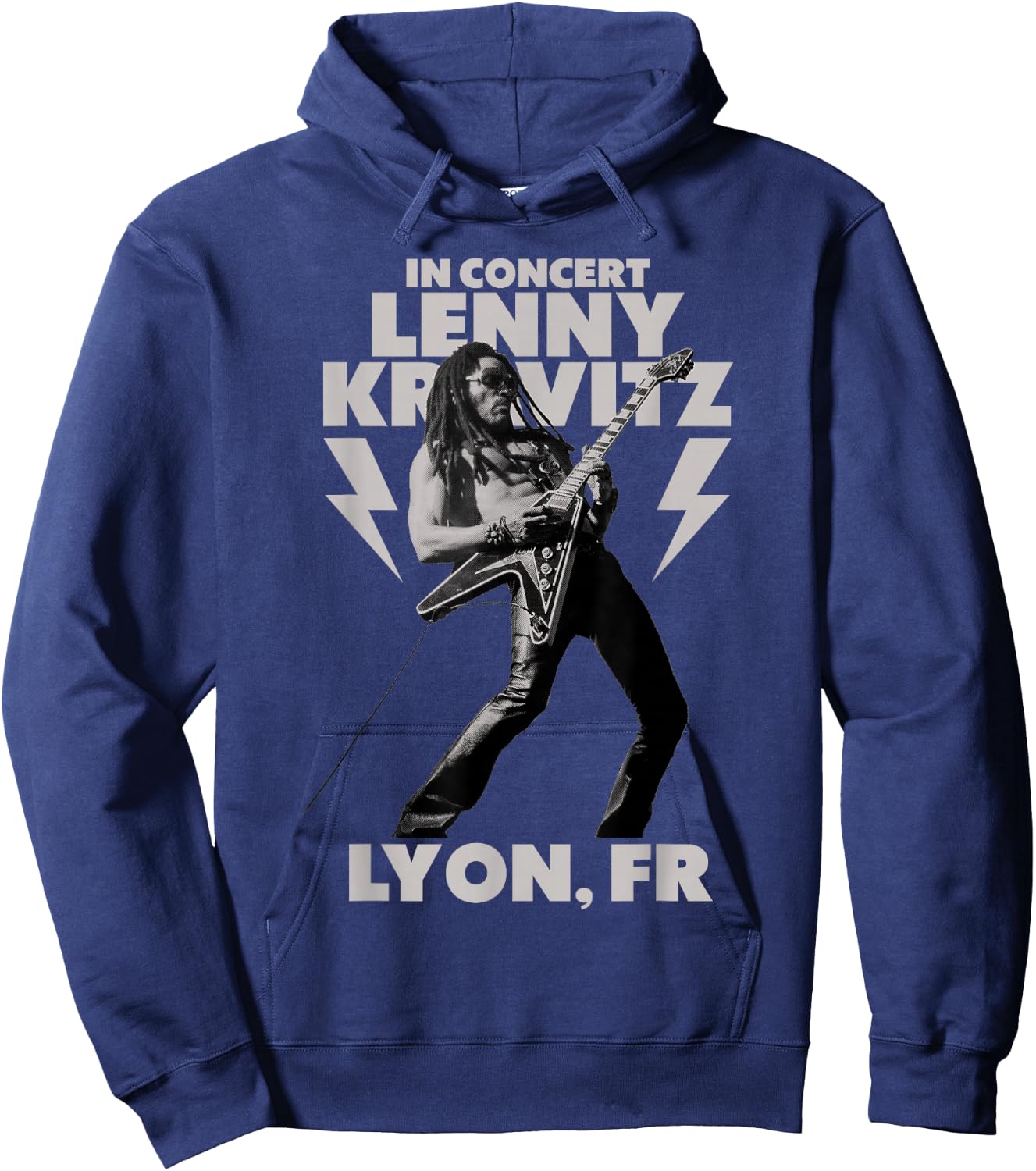 Lenny Kravitz – Blue Electric Light Tour 2025 Lyon , Black, S Hoodie - Hoodie | Navy