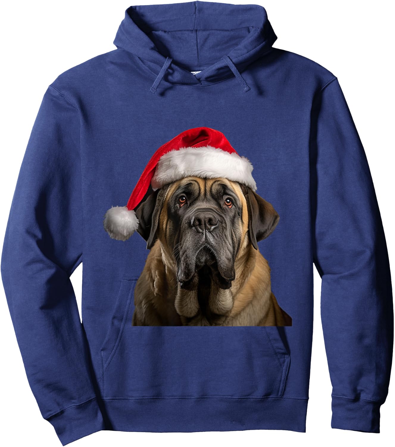 Christmas English Mastiff - English Mastiff Christmas Hoodie - Hoodie | Navy