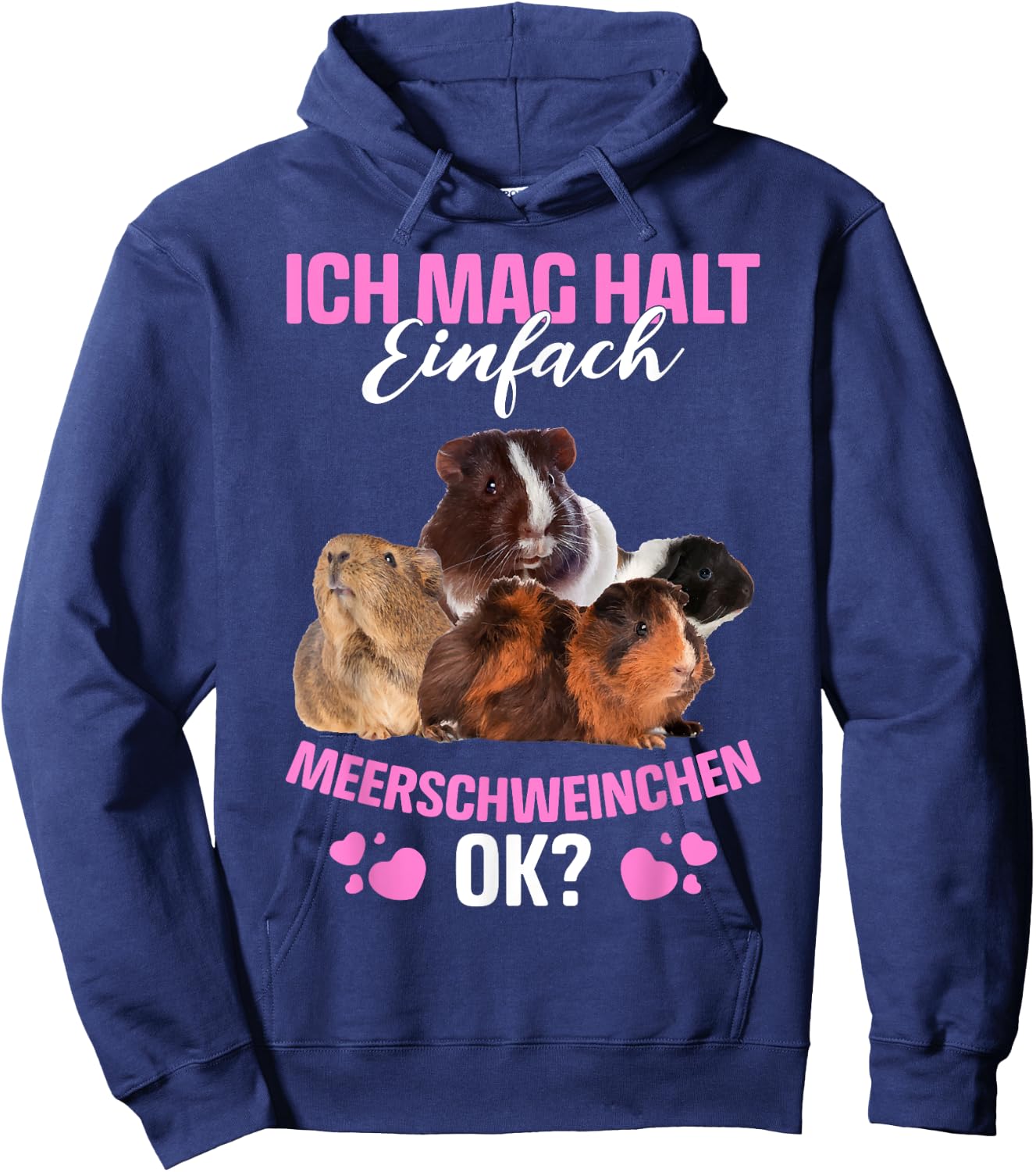 Ich Mag Halt Einfach Meerschweinchen Ok? Guinea Pig Hoodie - Hoodie | Navy