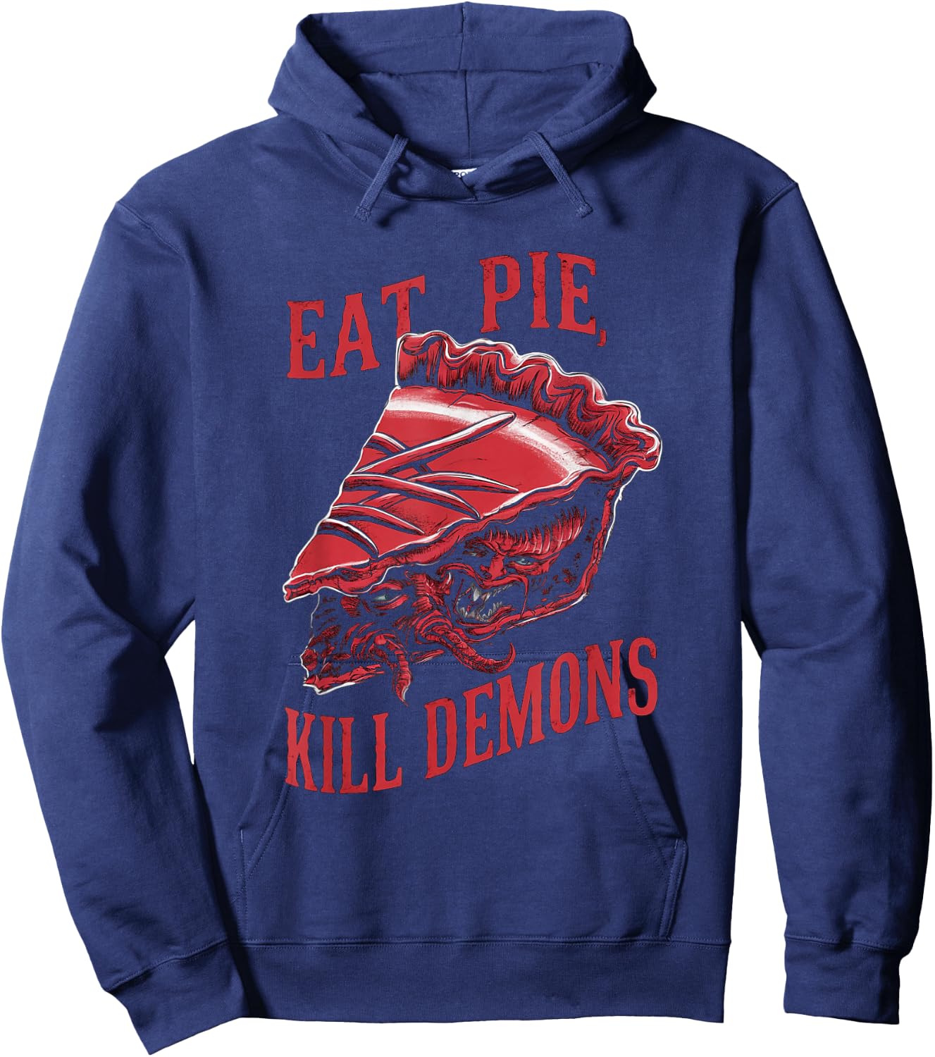 Eat Pie, Kill Demons - Supernatural Inspiration , Black, S Hoodie - Hoodie | Navy