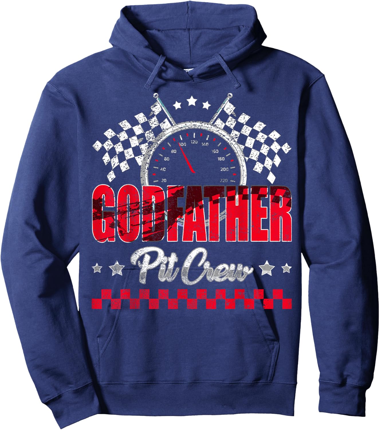 Race Car Birthday Party Racing Family Godfather Pit Crew Hoodie - Hoodie | Navy