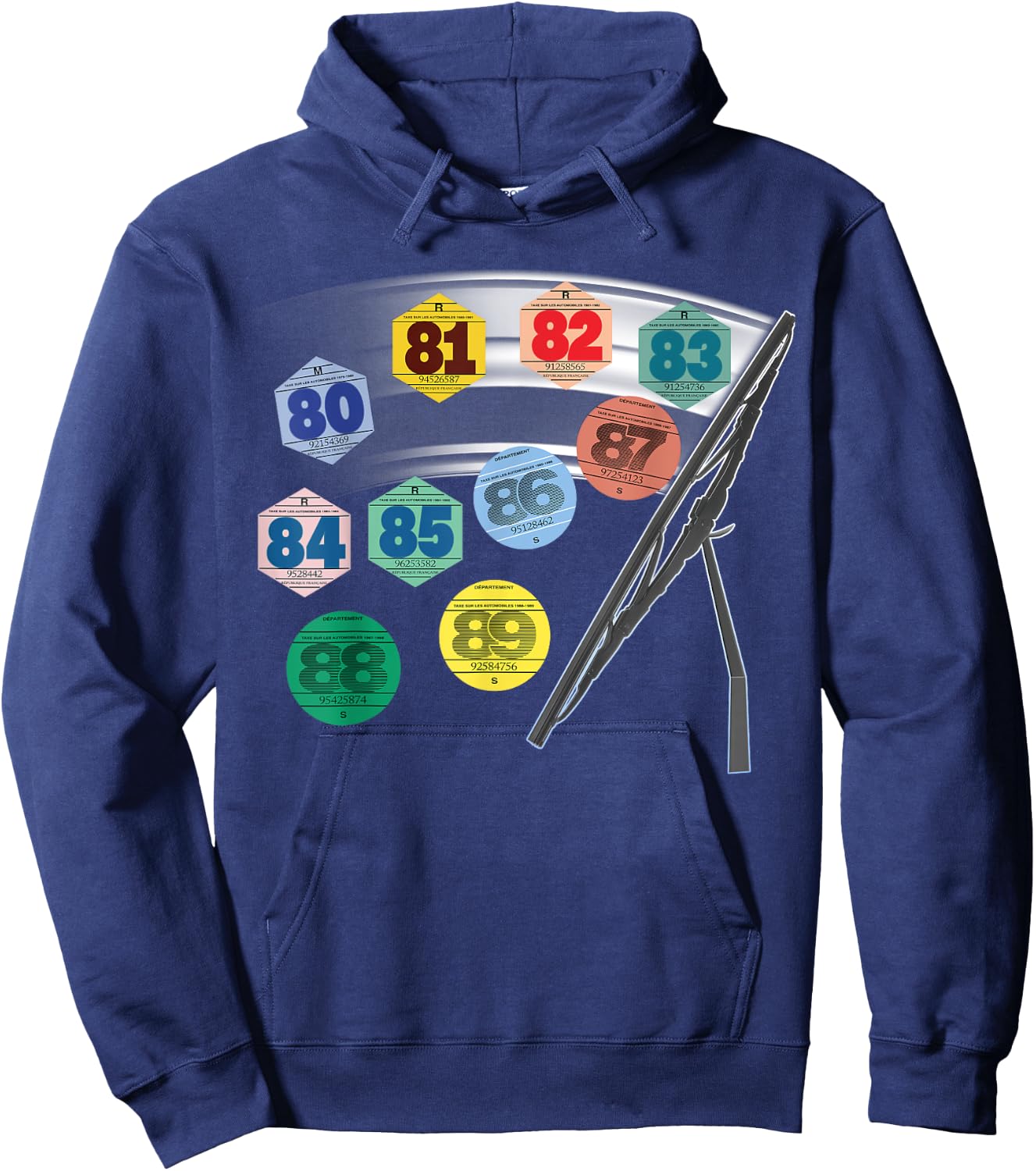 Beautiful Nostalgie 80s Car Vignette Man And Woman , Black, S Hoodie - Hoodie | Navy