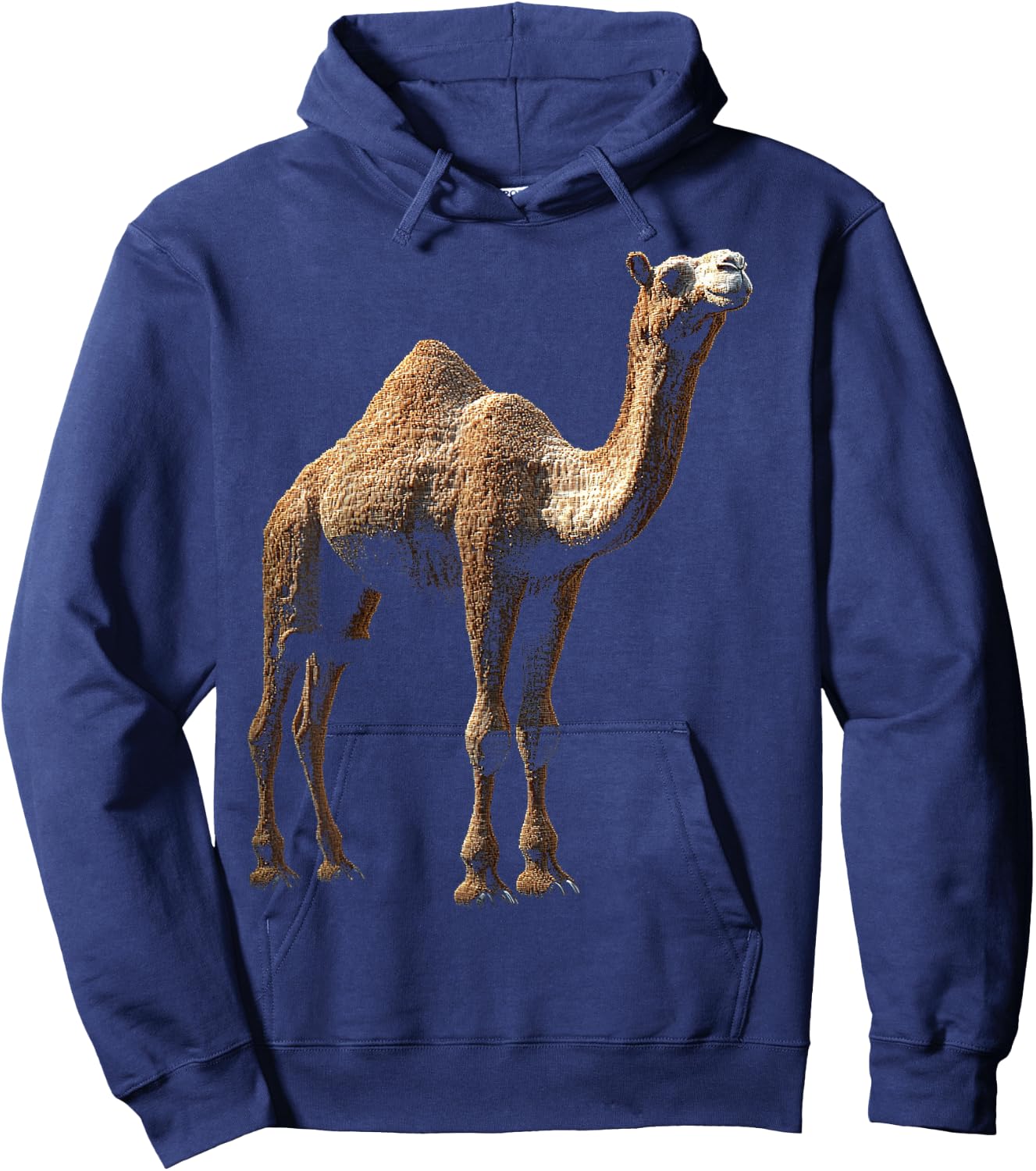Camel Animal Motif Illustration Camel Hoodie - Hoodie | Navy