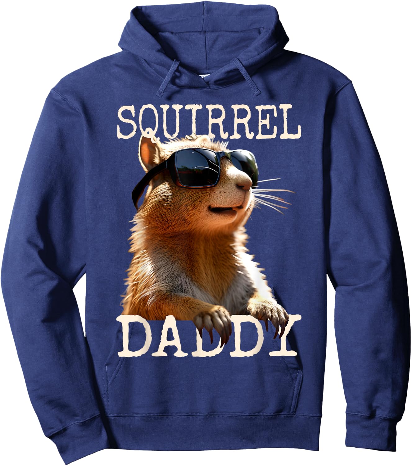 Squirrel Daddy Papa Dad Father's Day Squirrel Father Hoodie - Hoodie | Navy